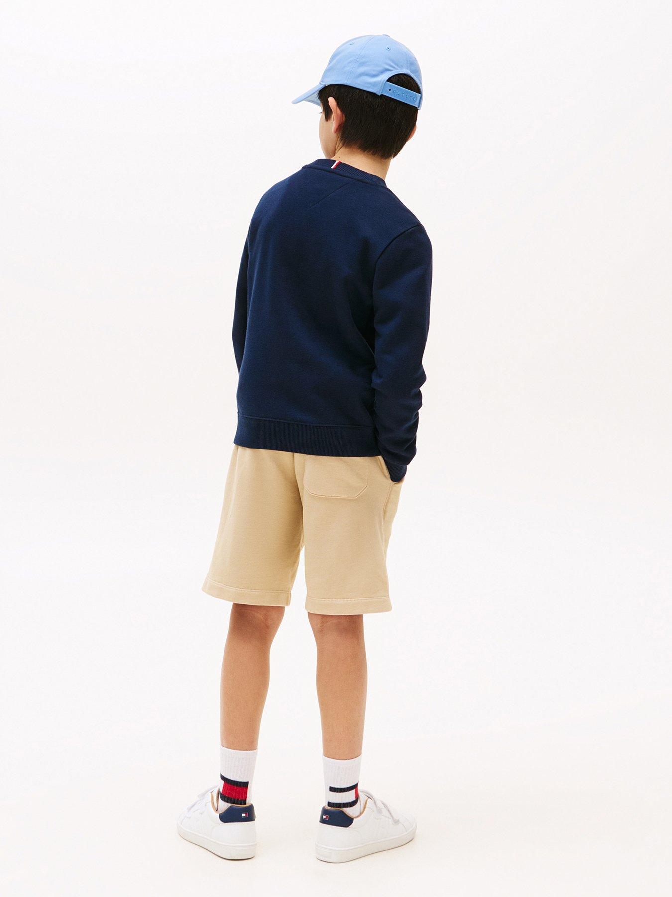 Image 2 of 4 of Tommy Hilfiger Boys Script Flag Sweatshirt - Navy