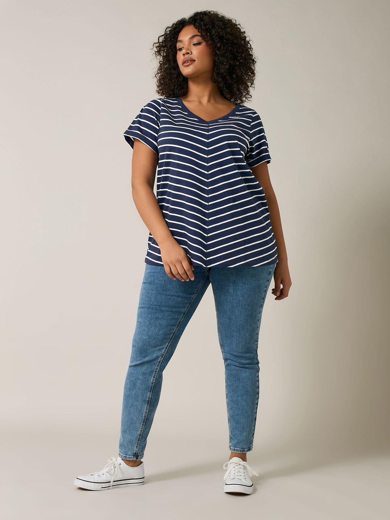  image of evans-jersey-slub-t-shirt-blue