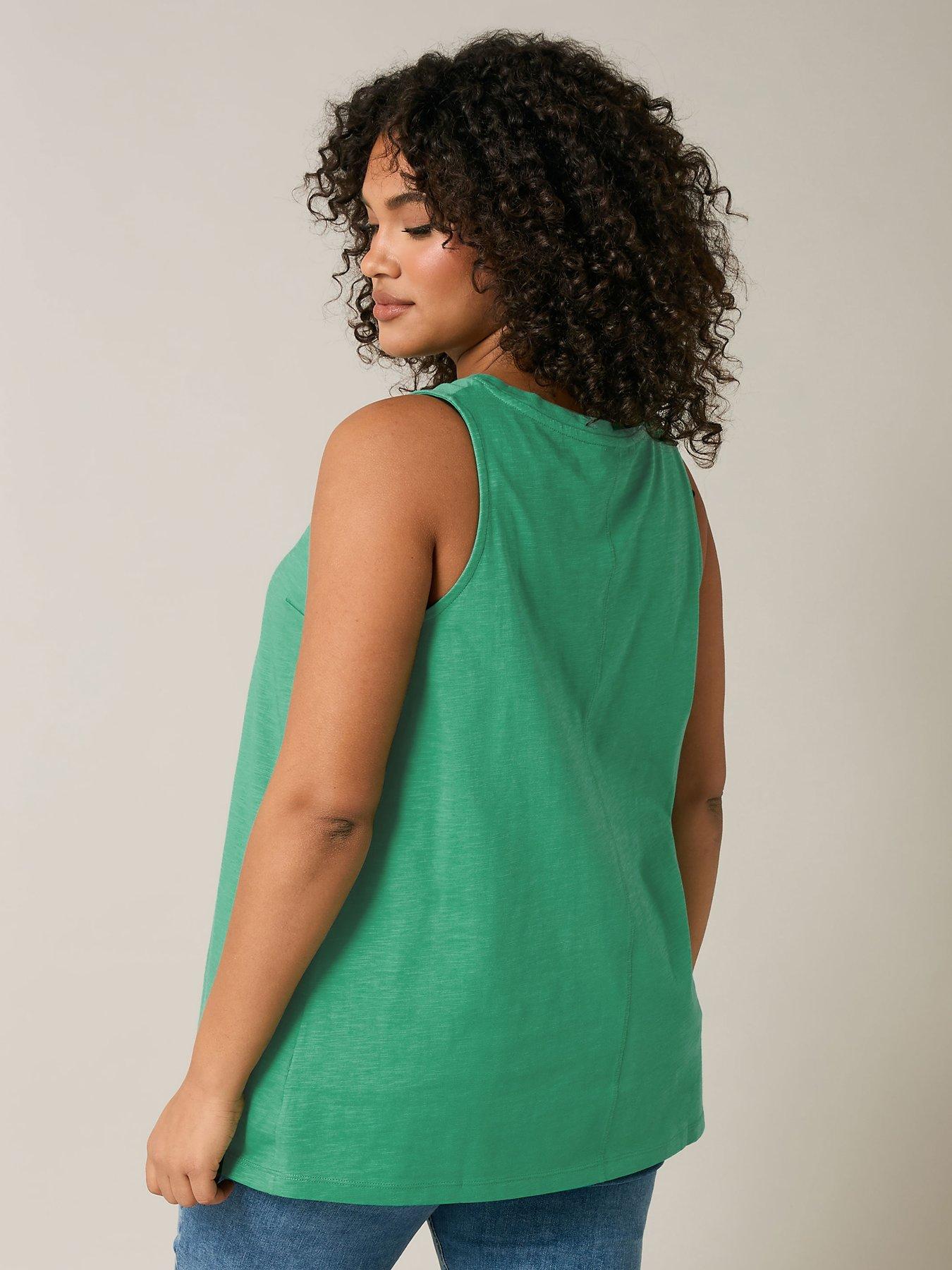  image of evans-slub-jersey-vest-green