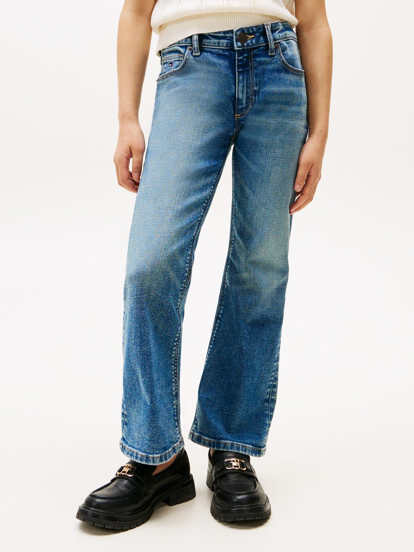 Tommy Hilfiger Girls Flare Vintage Denim Jean - Blue