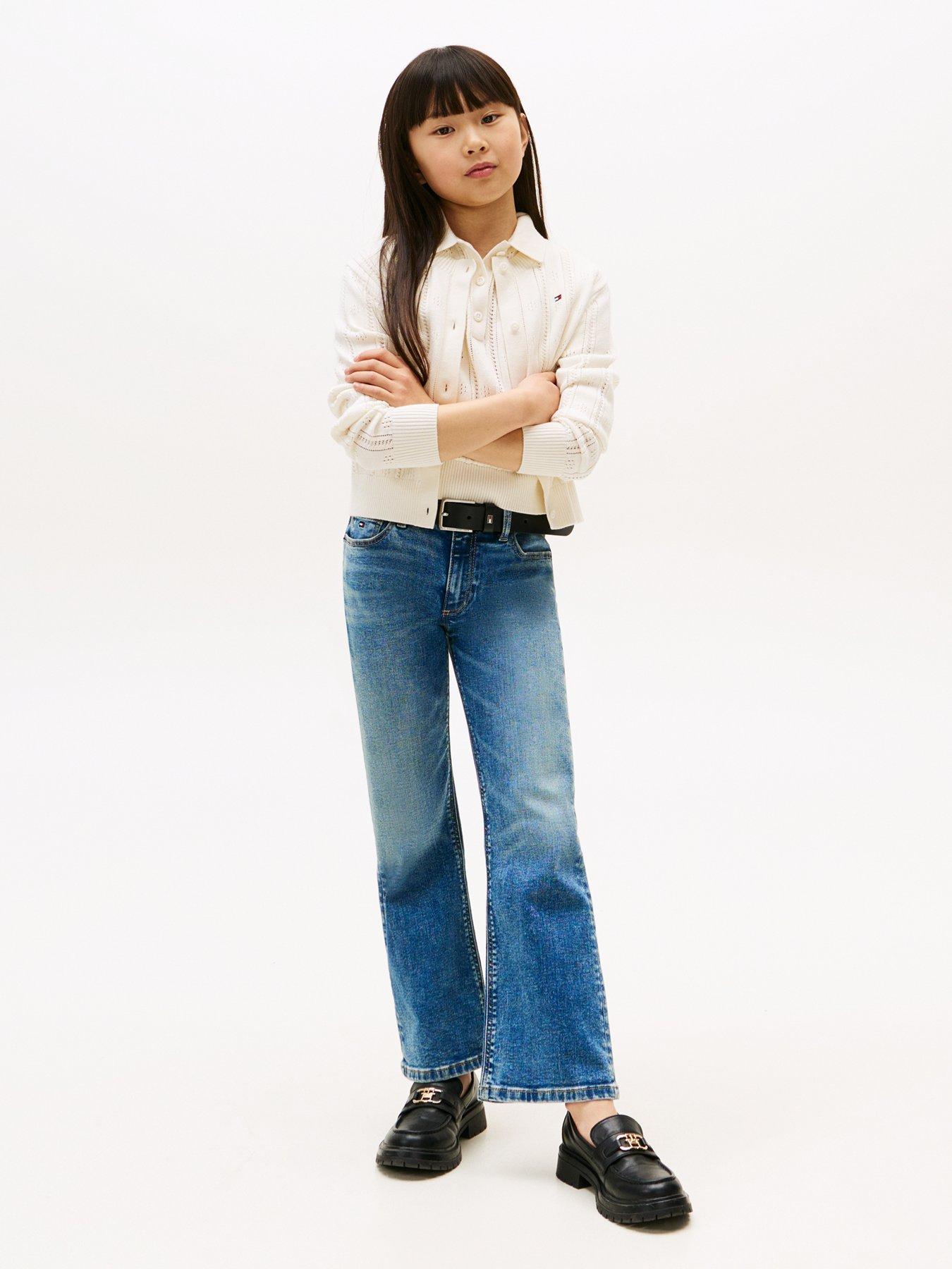 Image 3 of 5 of Tommy Hilfiger Girls Flare Vintage Denim Jean - Blue