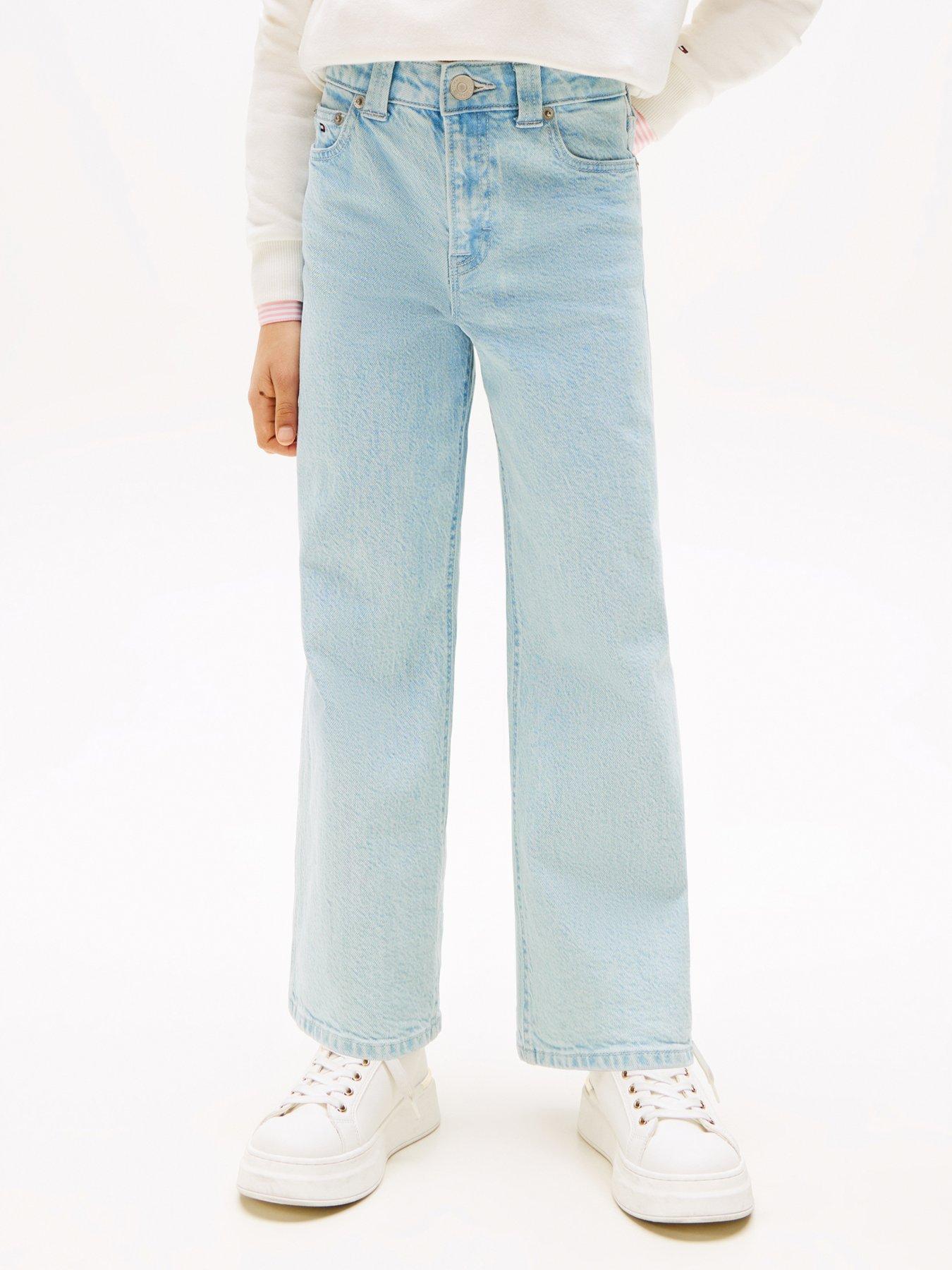 Tommy Hilfiger Girls Mabel Light Wash Denim Jeans - Light Blue