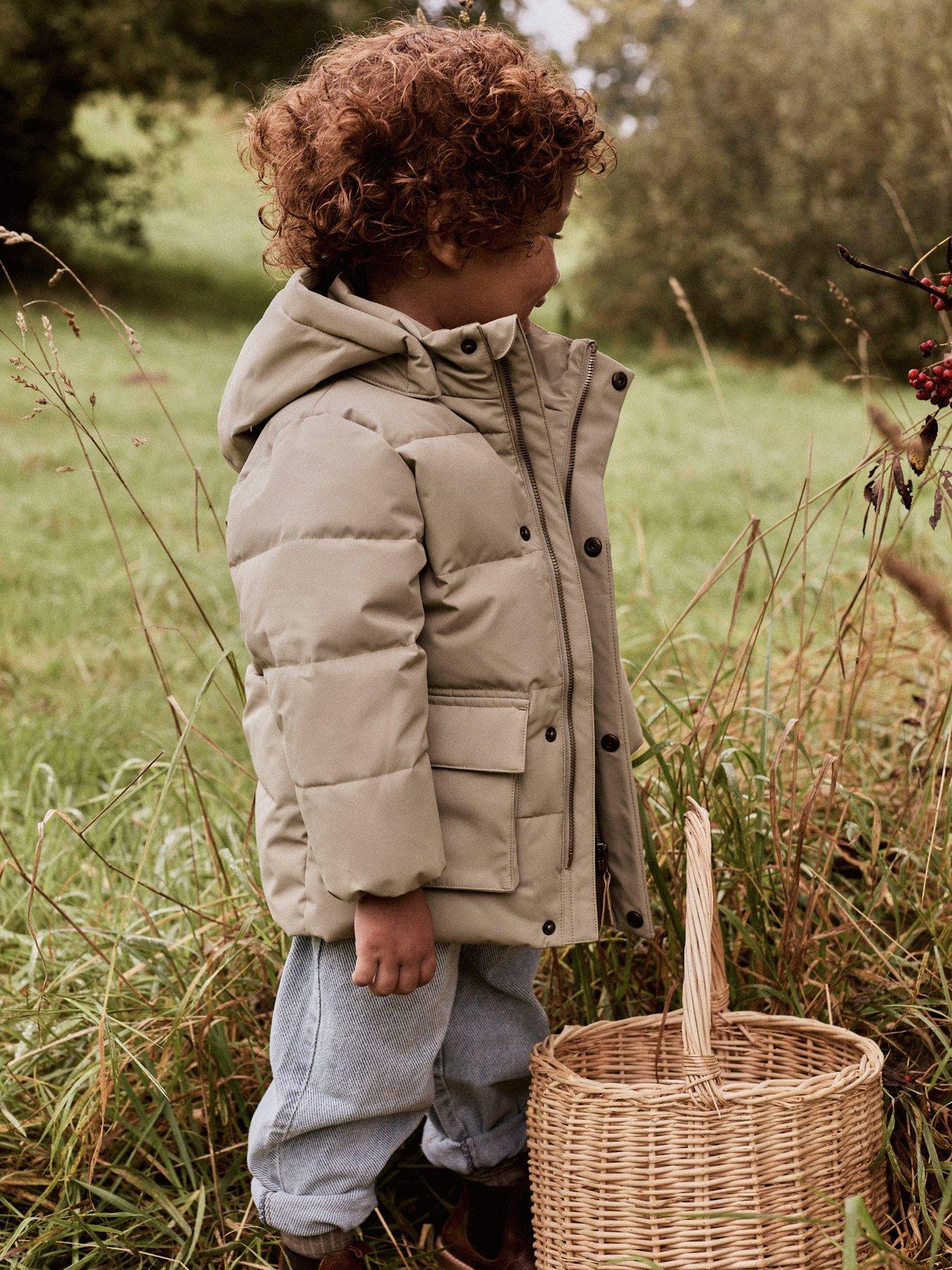 front image of lil-atelier-mini-boys-long-padded-coat-green