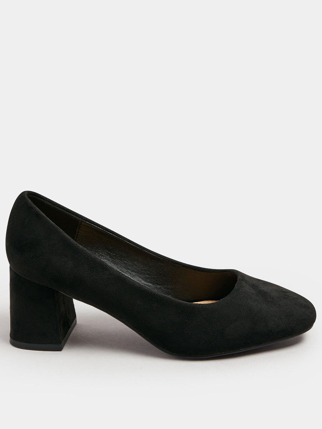  image of yours-extra-wide-fit-round-toe-mid-block-court-heels