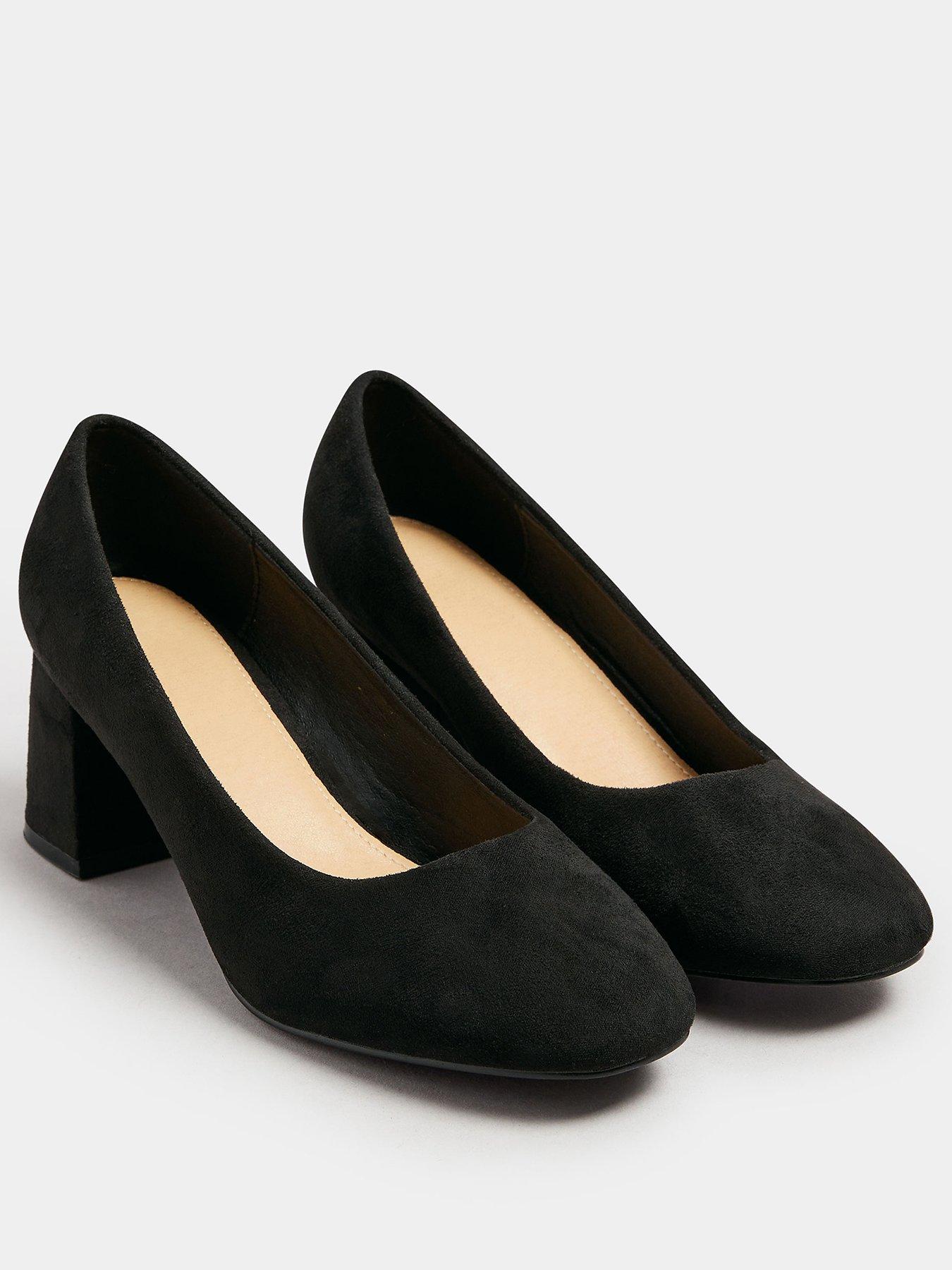  image of yours-extra-wide-fit-round-toe-mid-block-court-heels