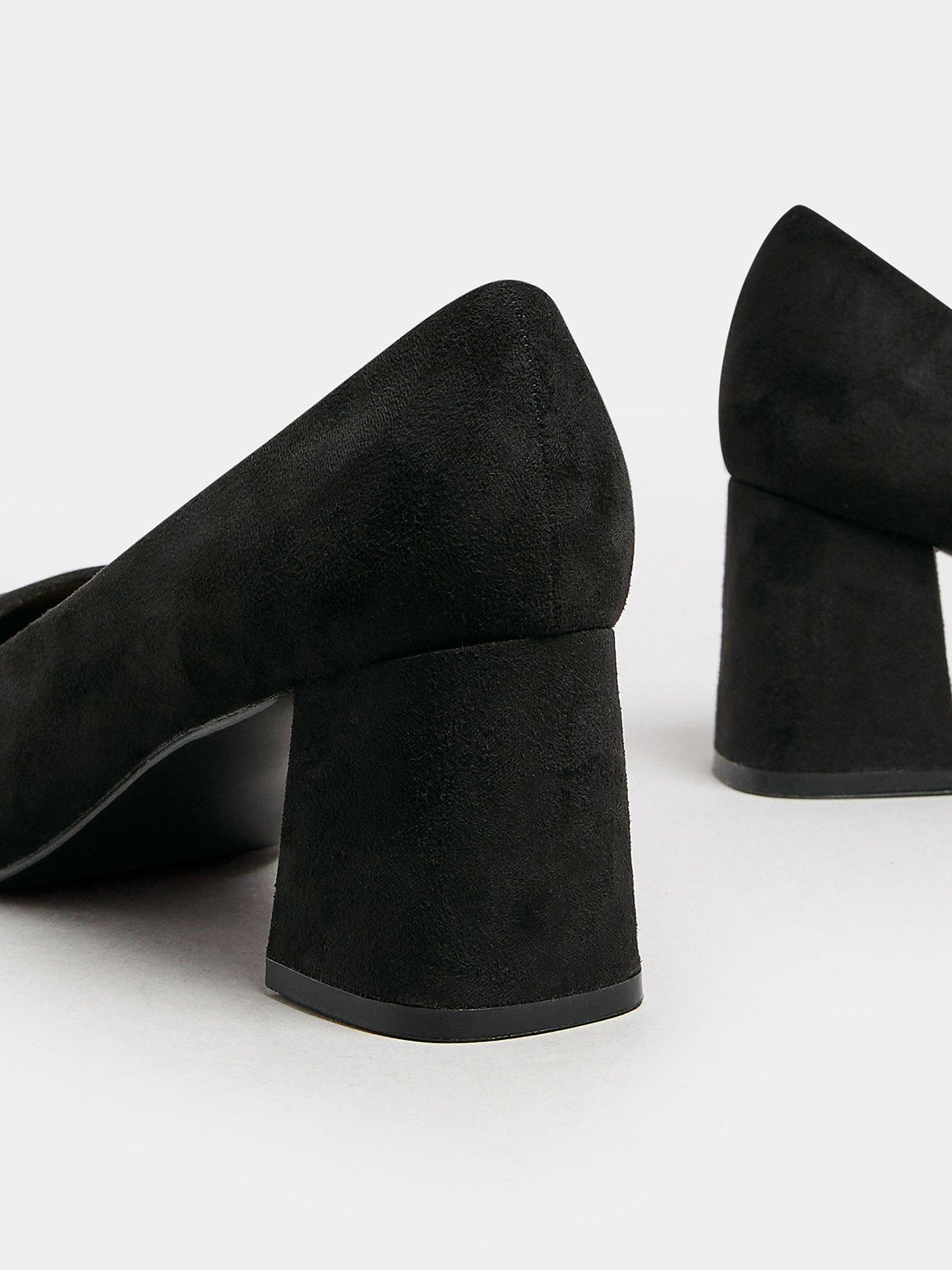  image of yours-extra-wide-fit-round-toe-mid-block-court-heels