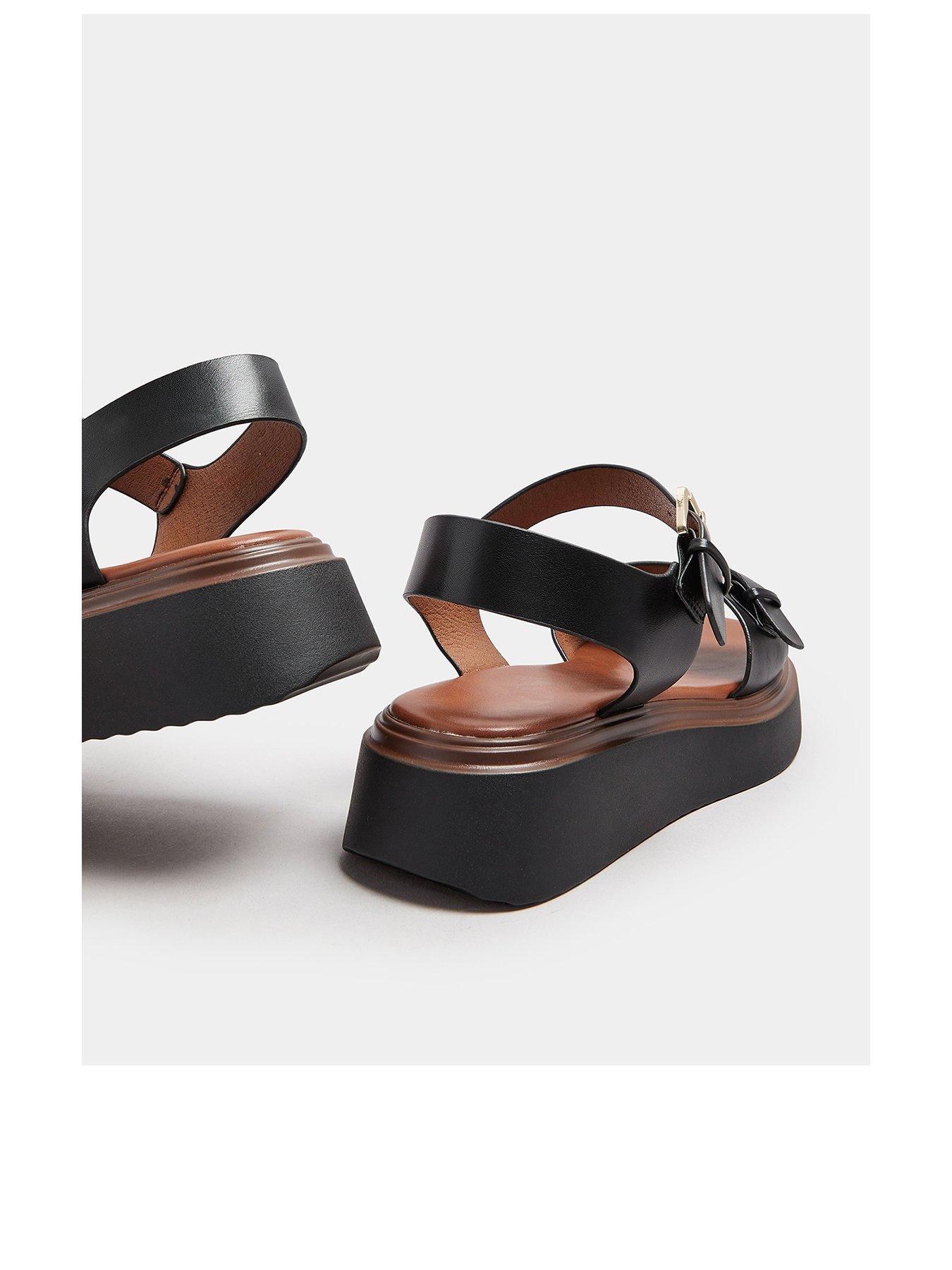  image of yours-extra-wide-fit-buckle-chunky-platform-sandal