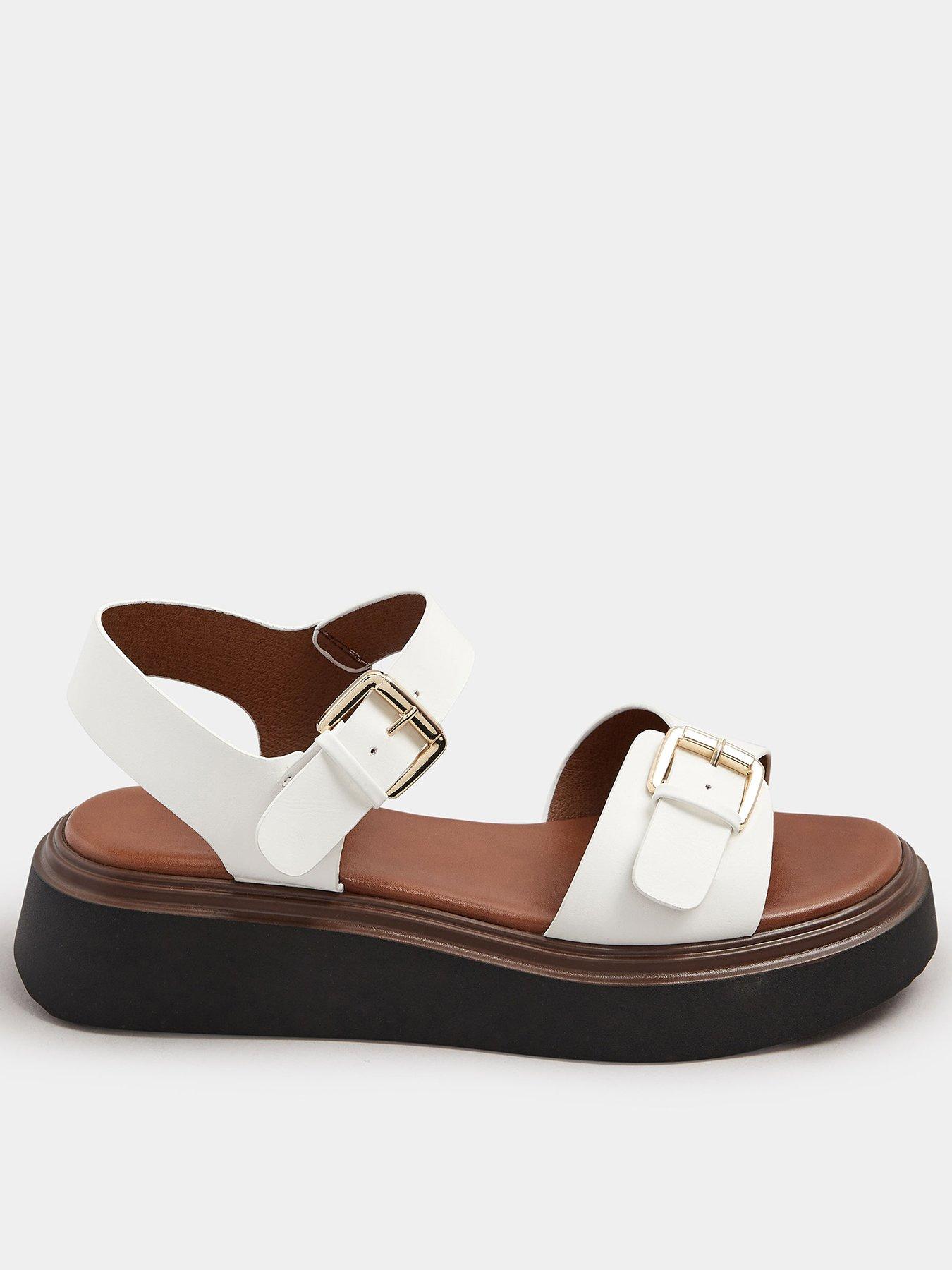 yours-extra-wide-fit-buckle-chunky-platform-sandal