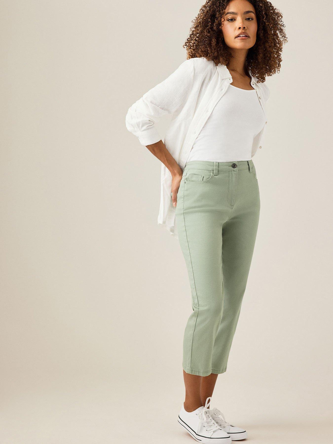 undefined Crop Jean - Green