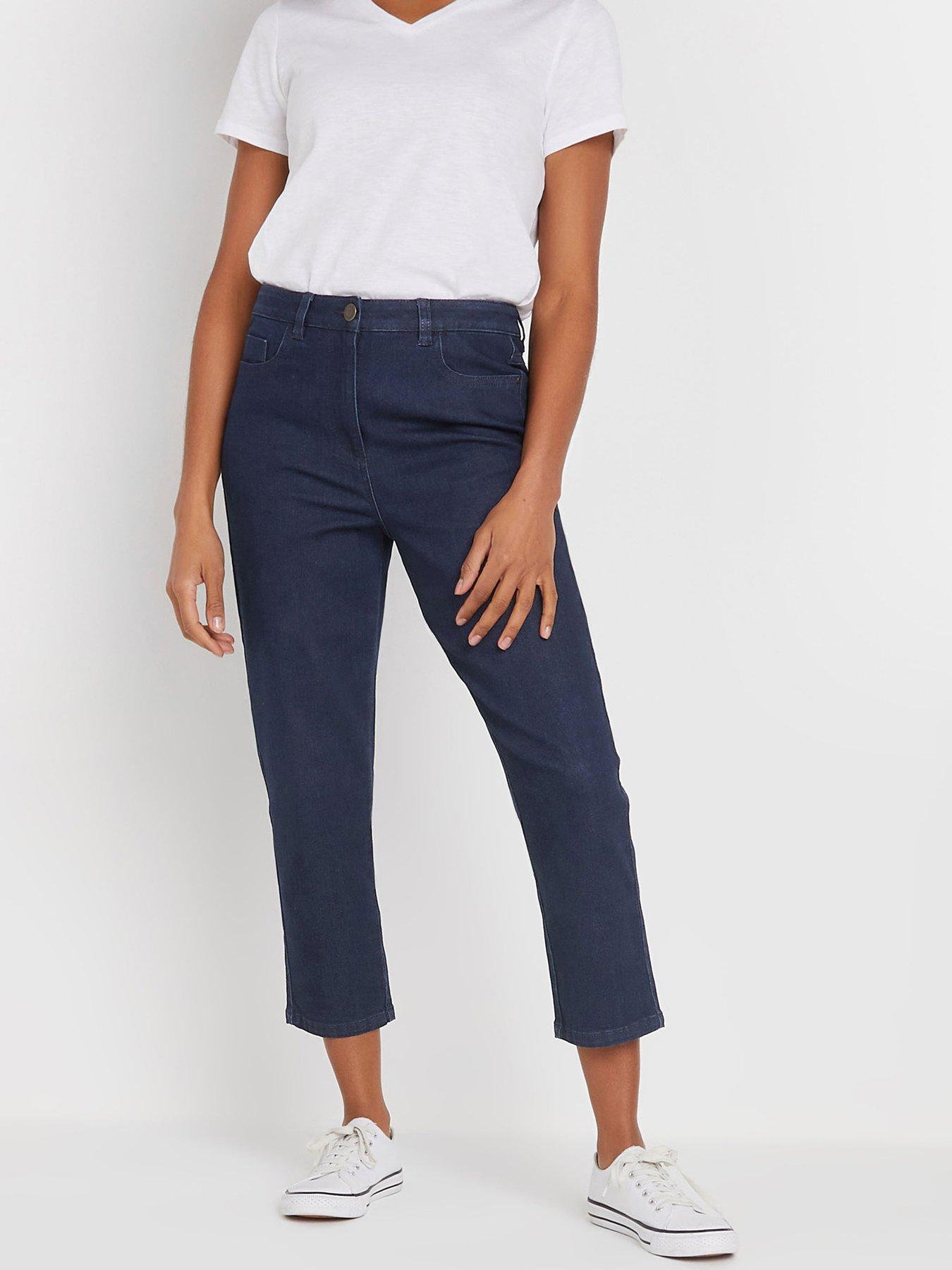 undefined Cropped Jean - Blue
