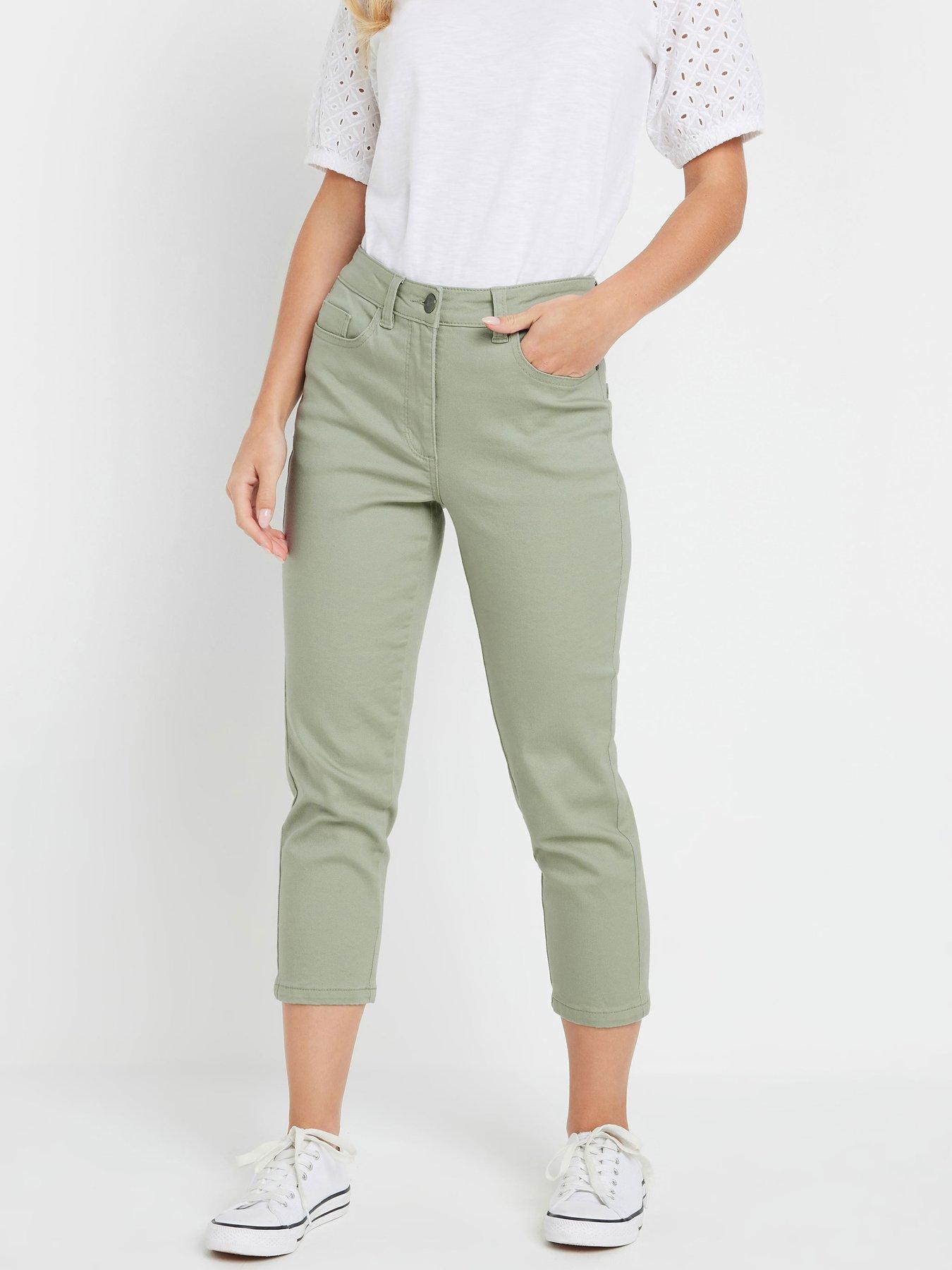 undefined Petite Crop Jean - Green