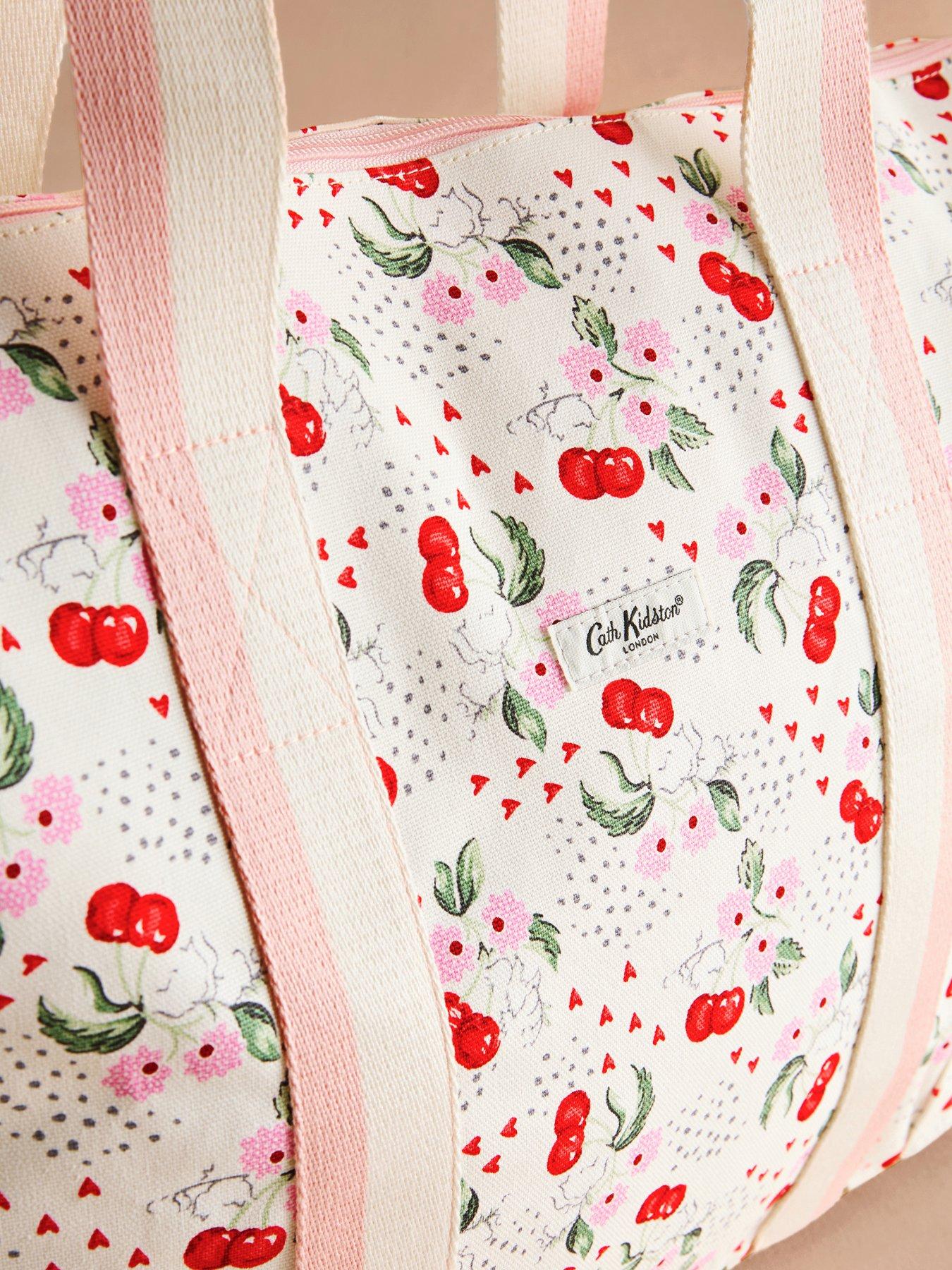  image of cath-kidston-overnight-bag-ecru-cherries