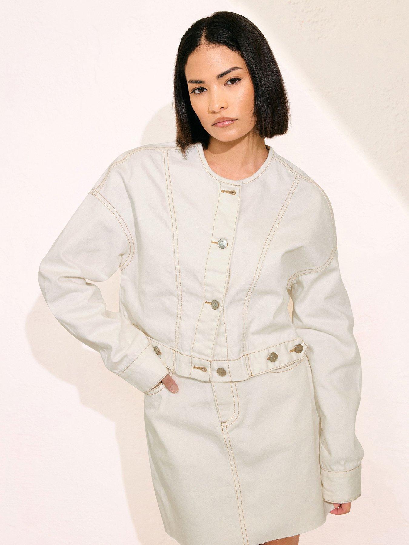 undefined Petite Collarless Jacket