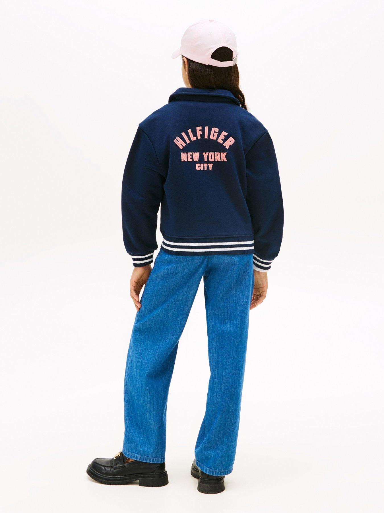 Image 2 of 4 of Tommy Hilfiger Girls Bomber Sweatshirts - Navy