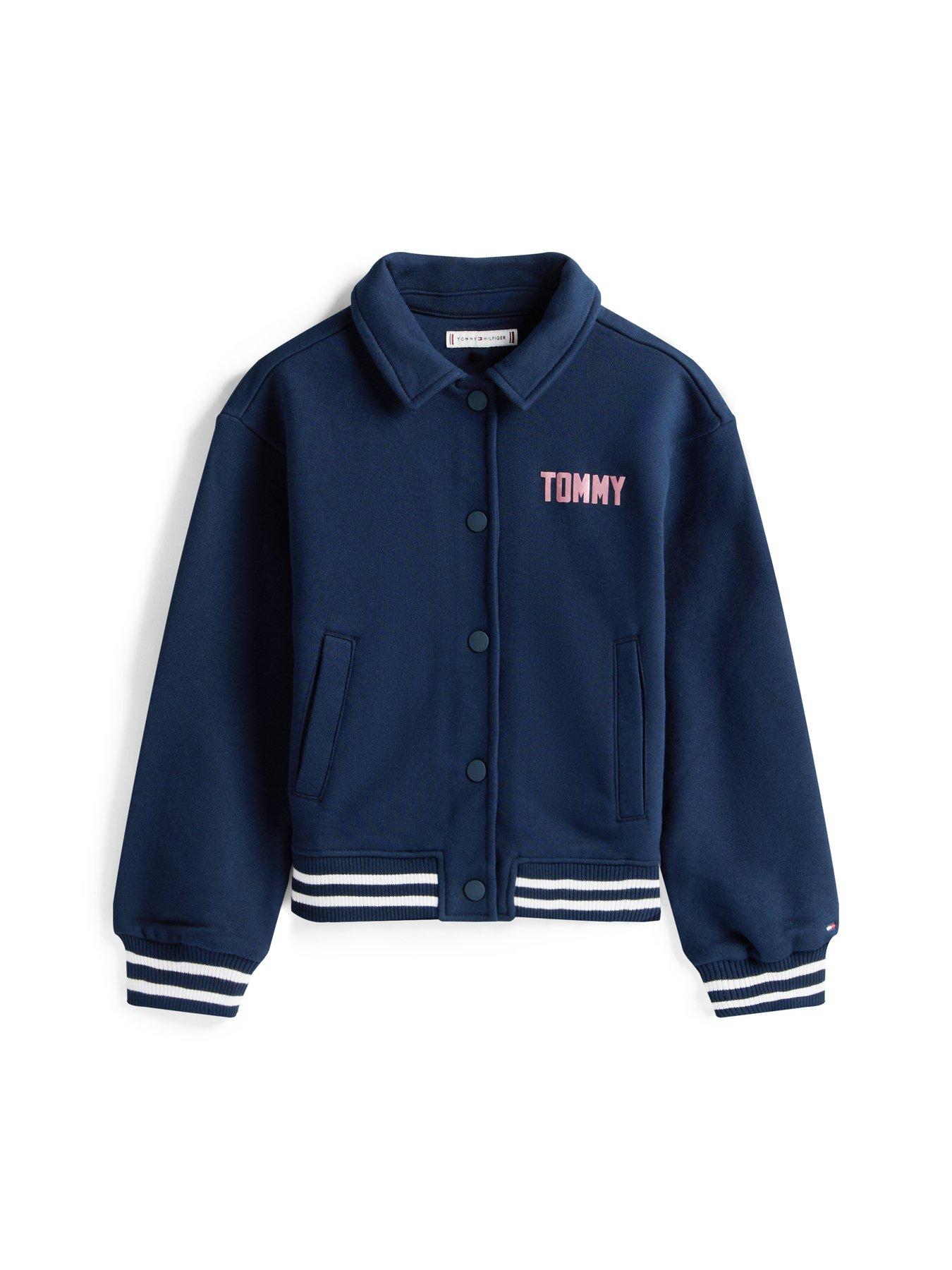 Image 4 of 4 of Tommy Hilfiger Girls Bomber Sweatshirts - Navy