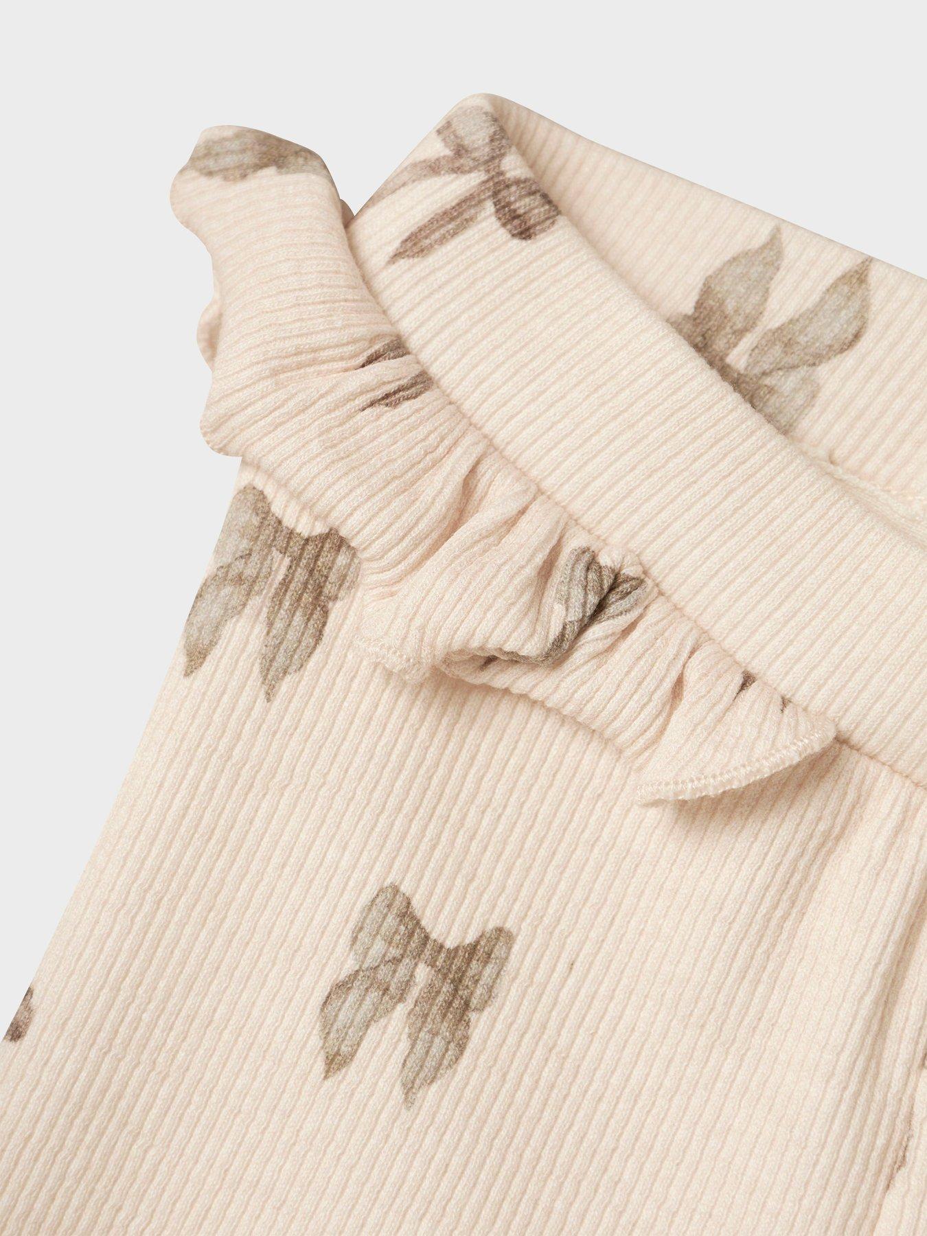 Image 5 of 5 of Lil Atelier Baby Girls Bow Print Leggings - Peony Bow