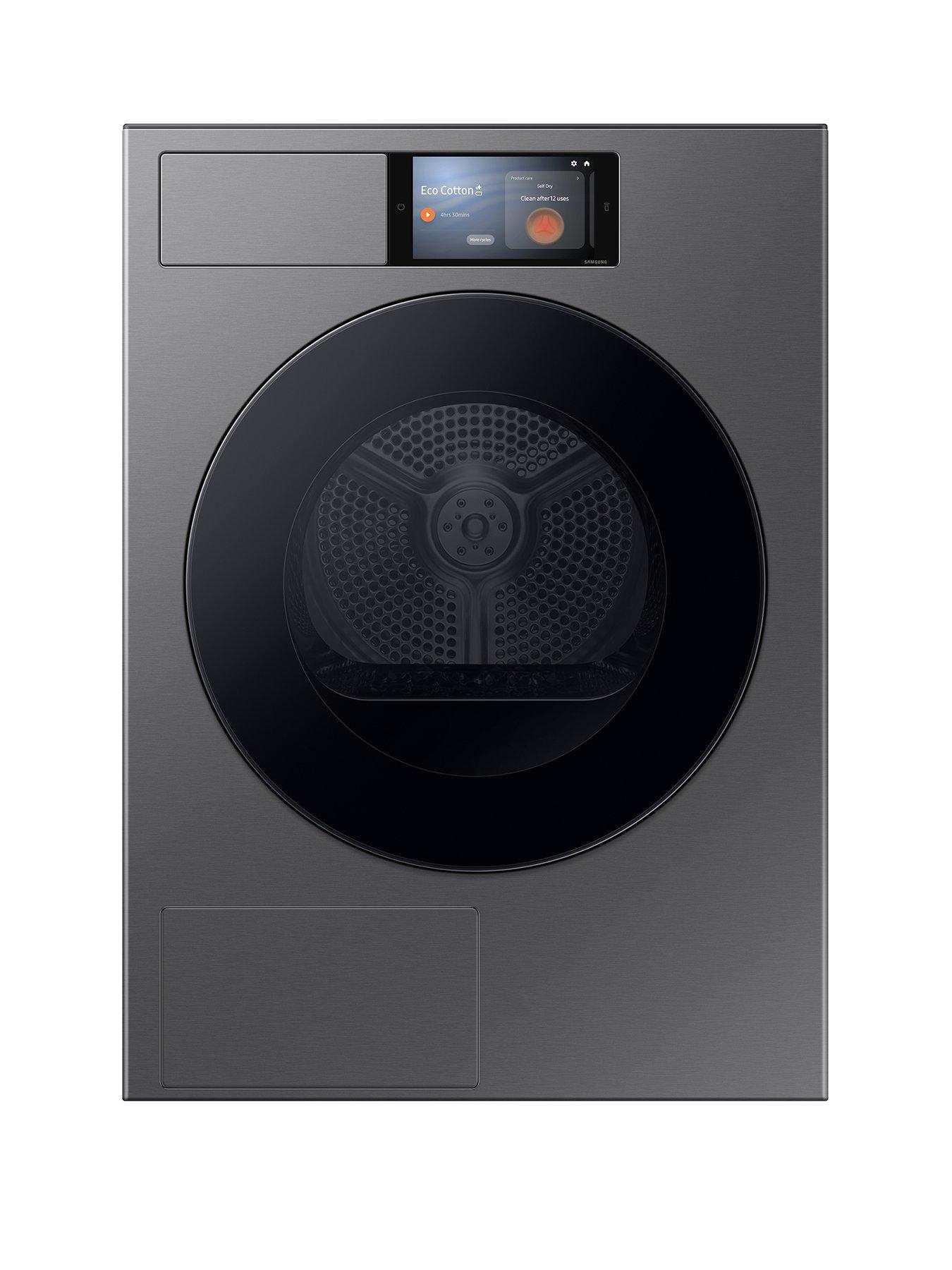 samsung-series-9-ai-home-dv90f09f4su1-9kg-smart-heat-pump-tumble-dryer-dark-steel