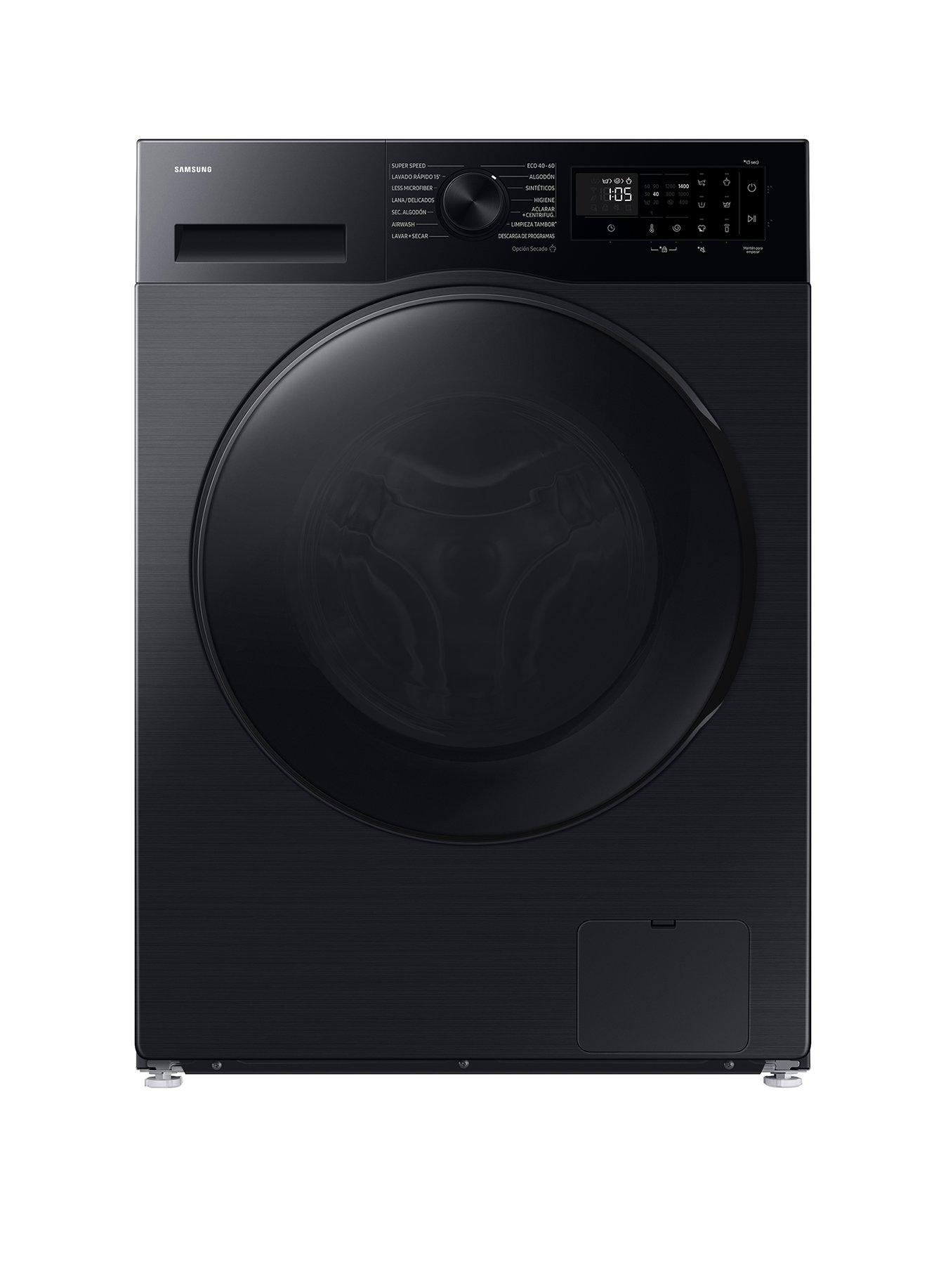  image of samsung-series-5-ai-energy-wd90dg5g34bbeu-9kg-wash-5kg-dry-1400rpm-spin-smart-slim-depth-washer-dryer-black