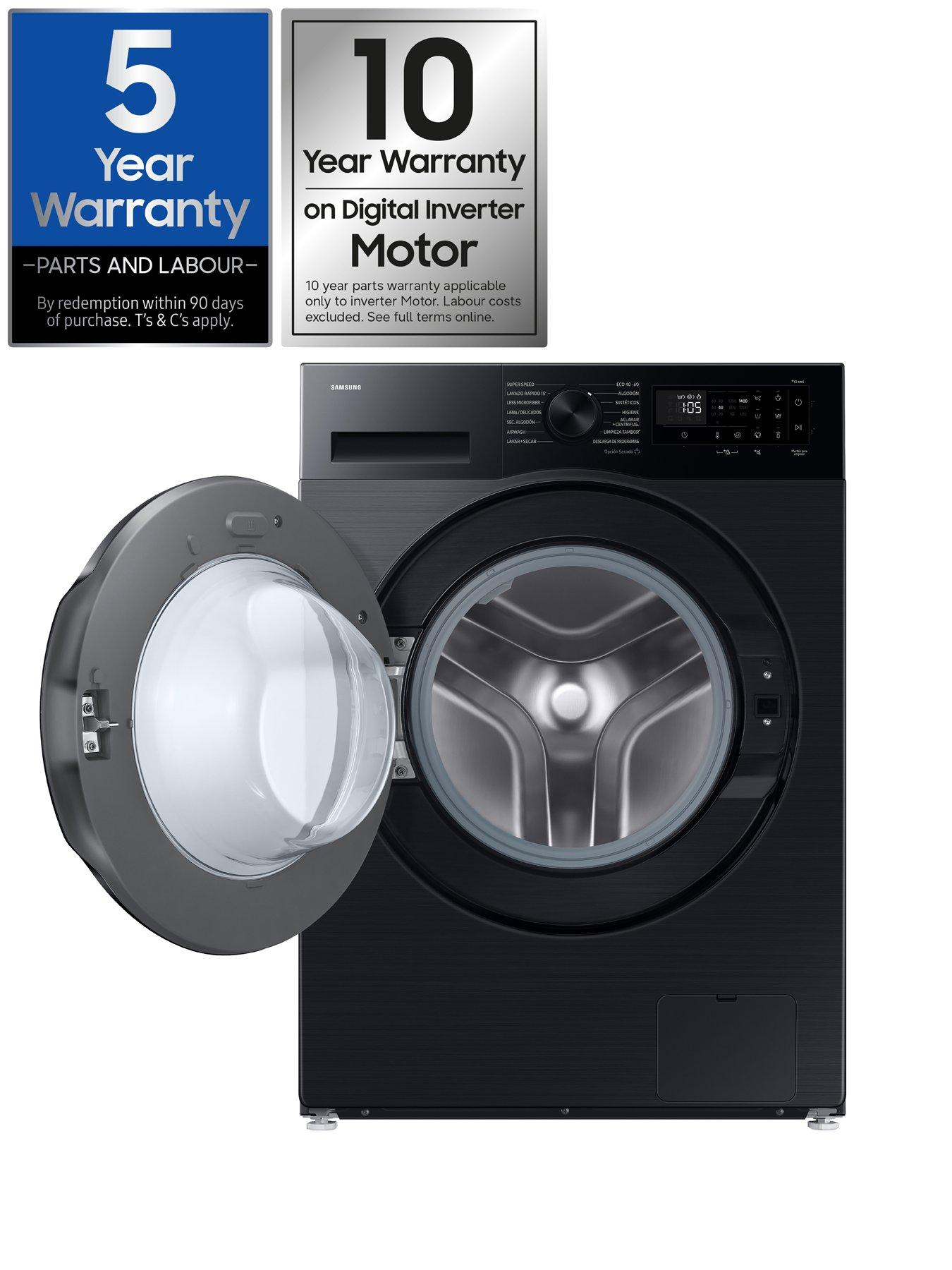 Image 2 of 8 of Samsung Series 5 AI Energy WD90DG5G34BBEU 9kg Wash, 5kg Dry, 1400rpm Spin Smart Slim Depth Washer Dryer - Black