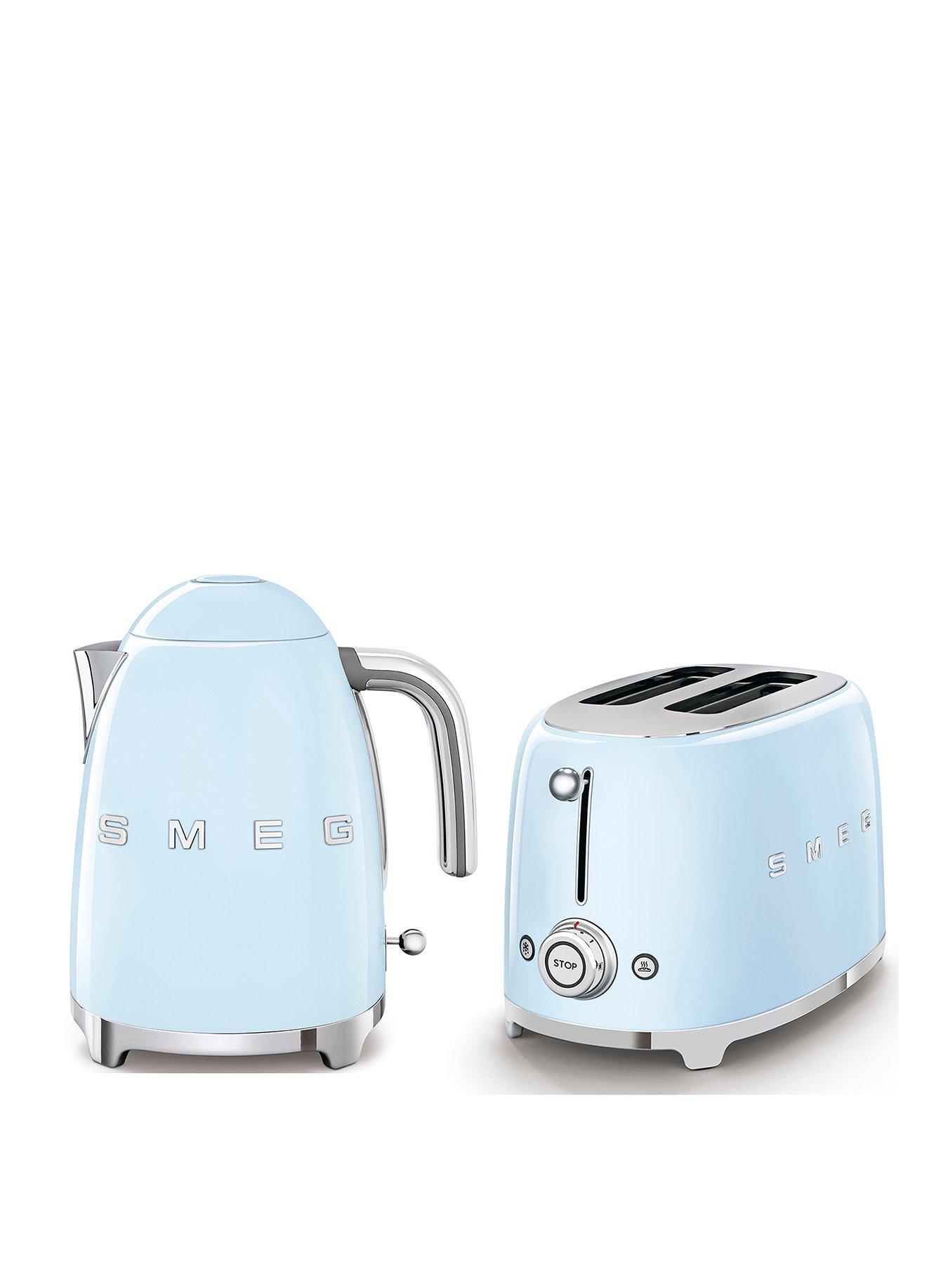 Smeg EEJB112 50s Retro Style Kettle and 2-Slice Toaster - Pastel Blue
