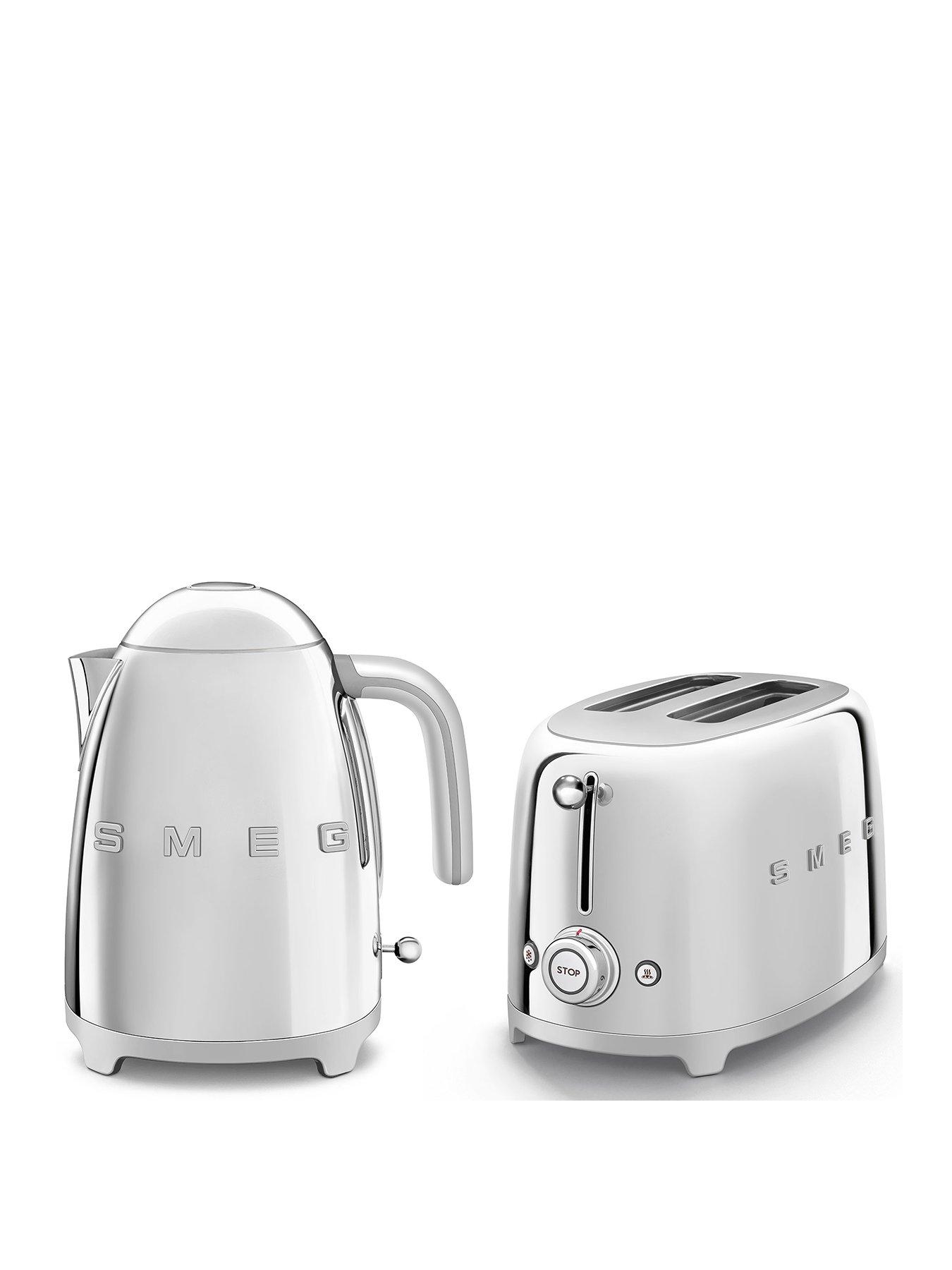 Smeg EEJB116 50s Retro Style Kettle and 2-Slice Toaster - Stainless Steel