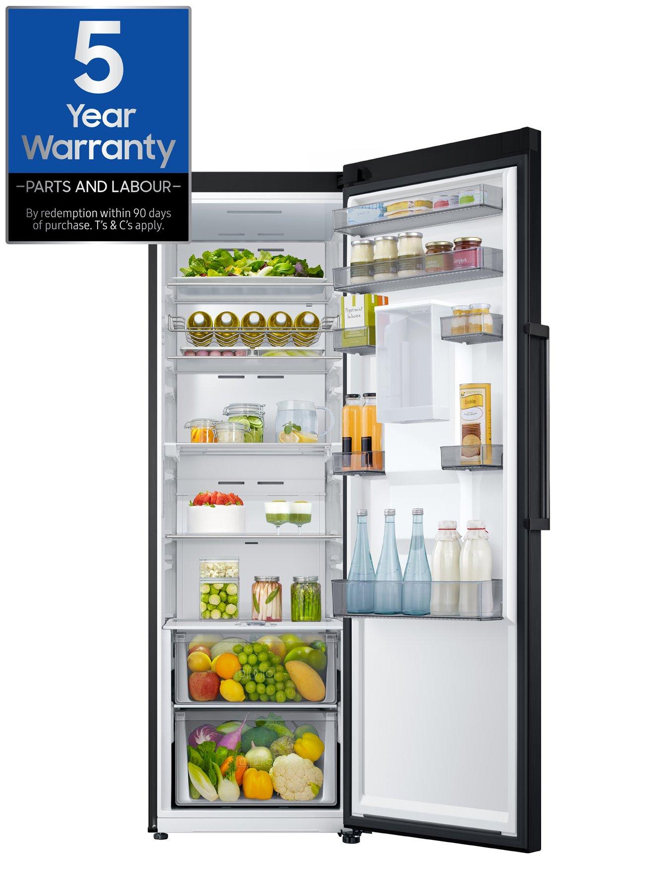  image of samsung-bespoke-rr39c7dj5b1eu-smart-tall-fridge-with-spacemaxtradenbsptechnologynbspnbsp--stainless-black
