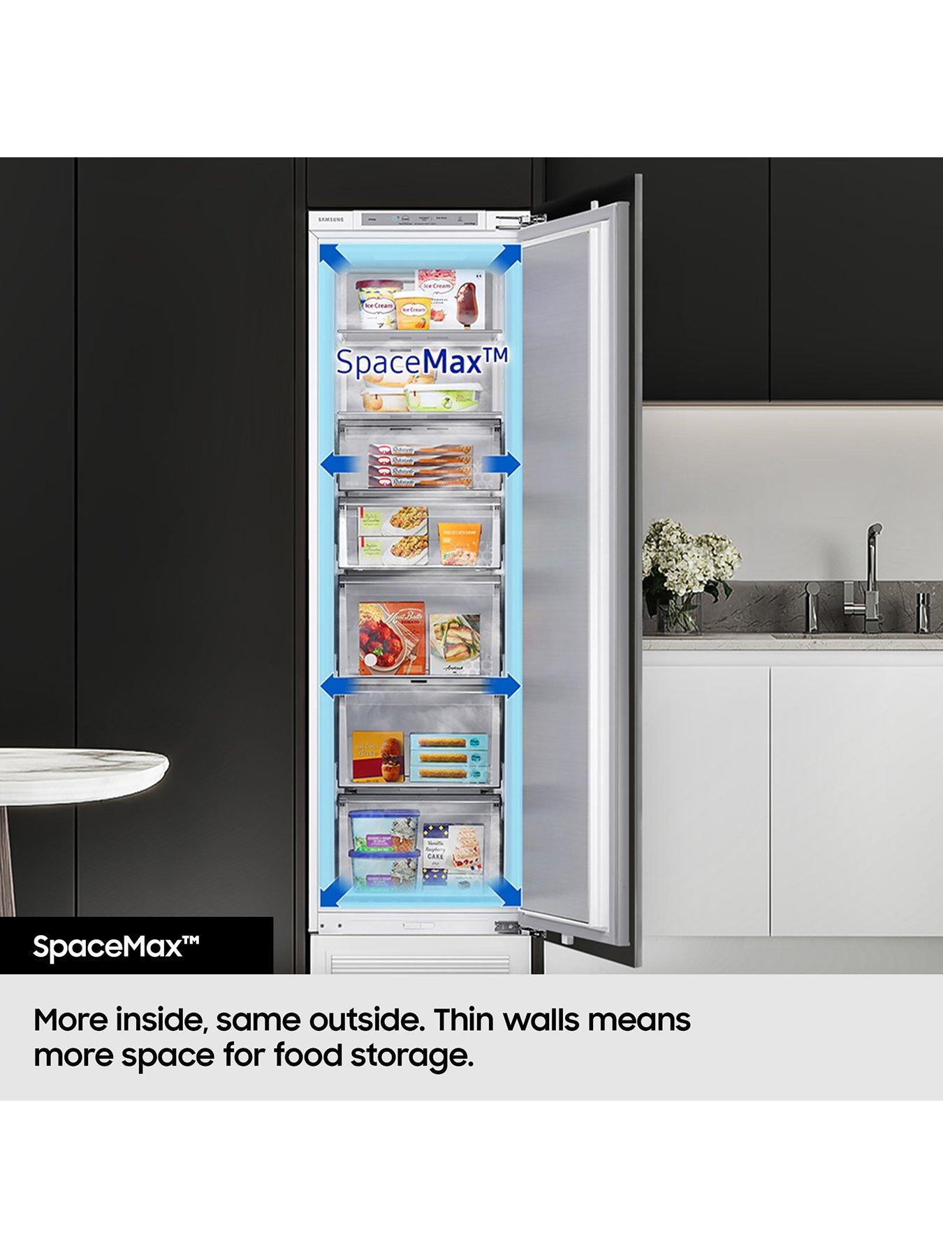  image of samsung-bespoke-rr39c7dj5b1eu-smart-tall-fridge-with-spacemaxtradenbsptechnologynbspnbsp--stainless-black