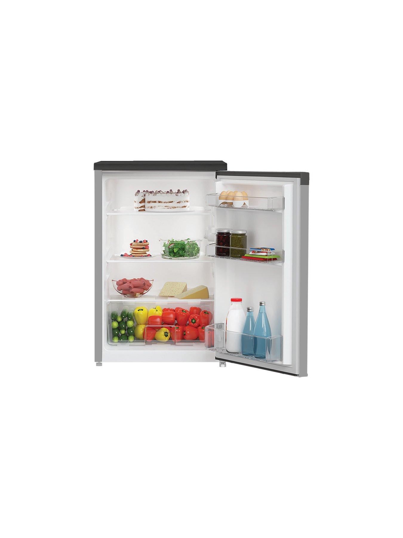 stillFront image of hotpoint-h55r1112xuk-freestanding-undercounter-fridge-stainless-steel