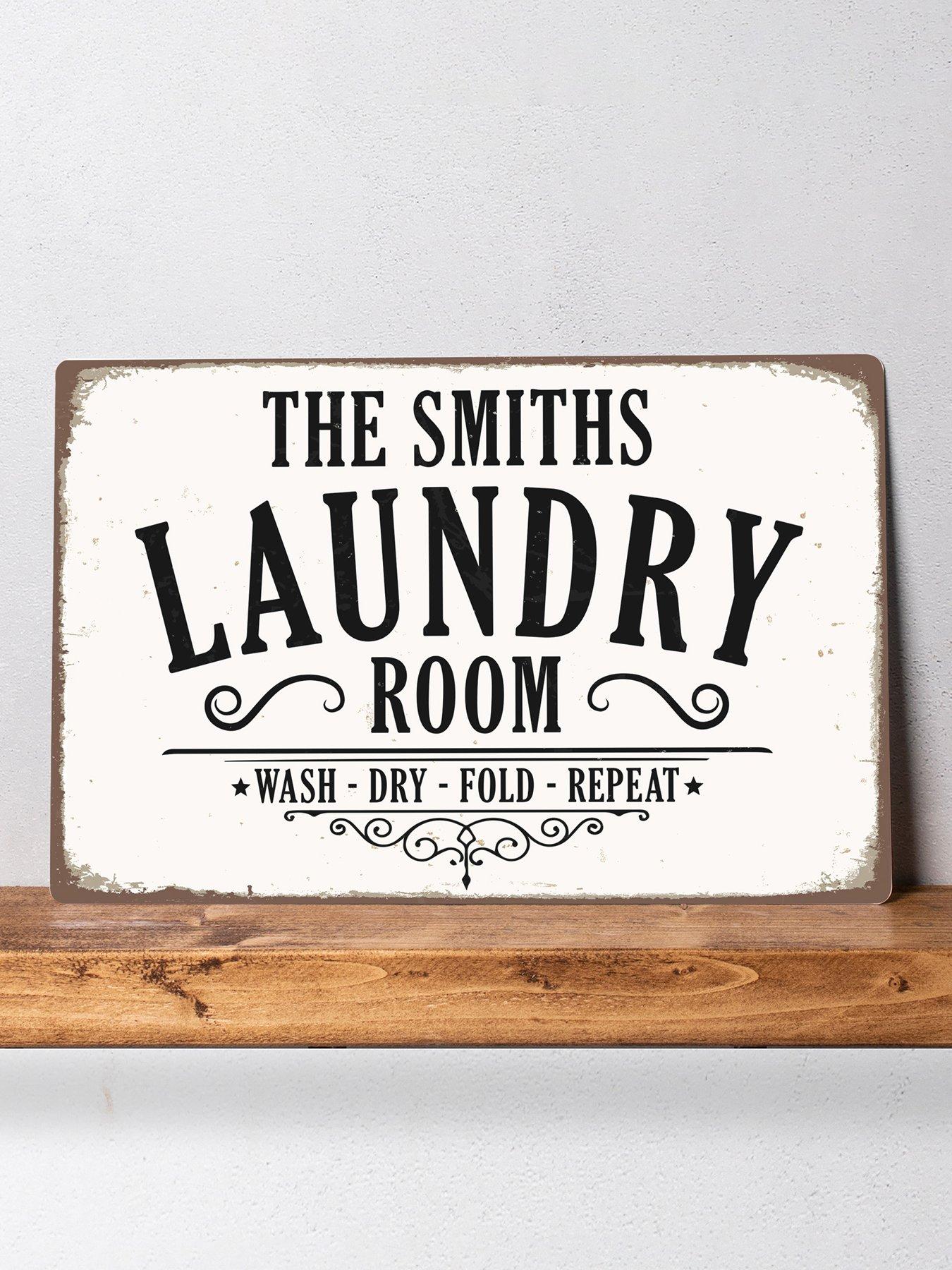  image of love-abode-personalised-laundry-room-sign