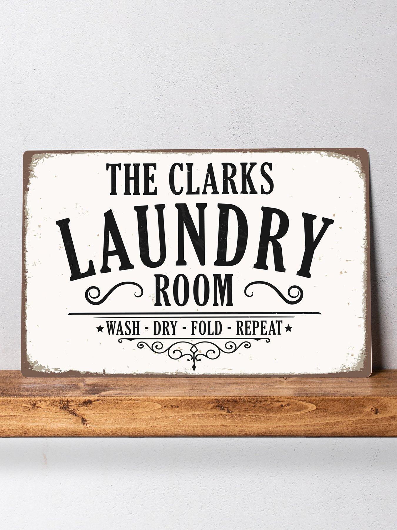  image of love-abode-personalised-laundry-room-sign
