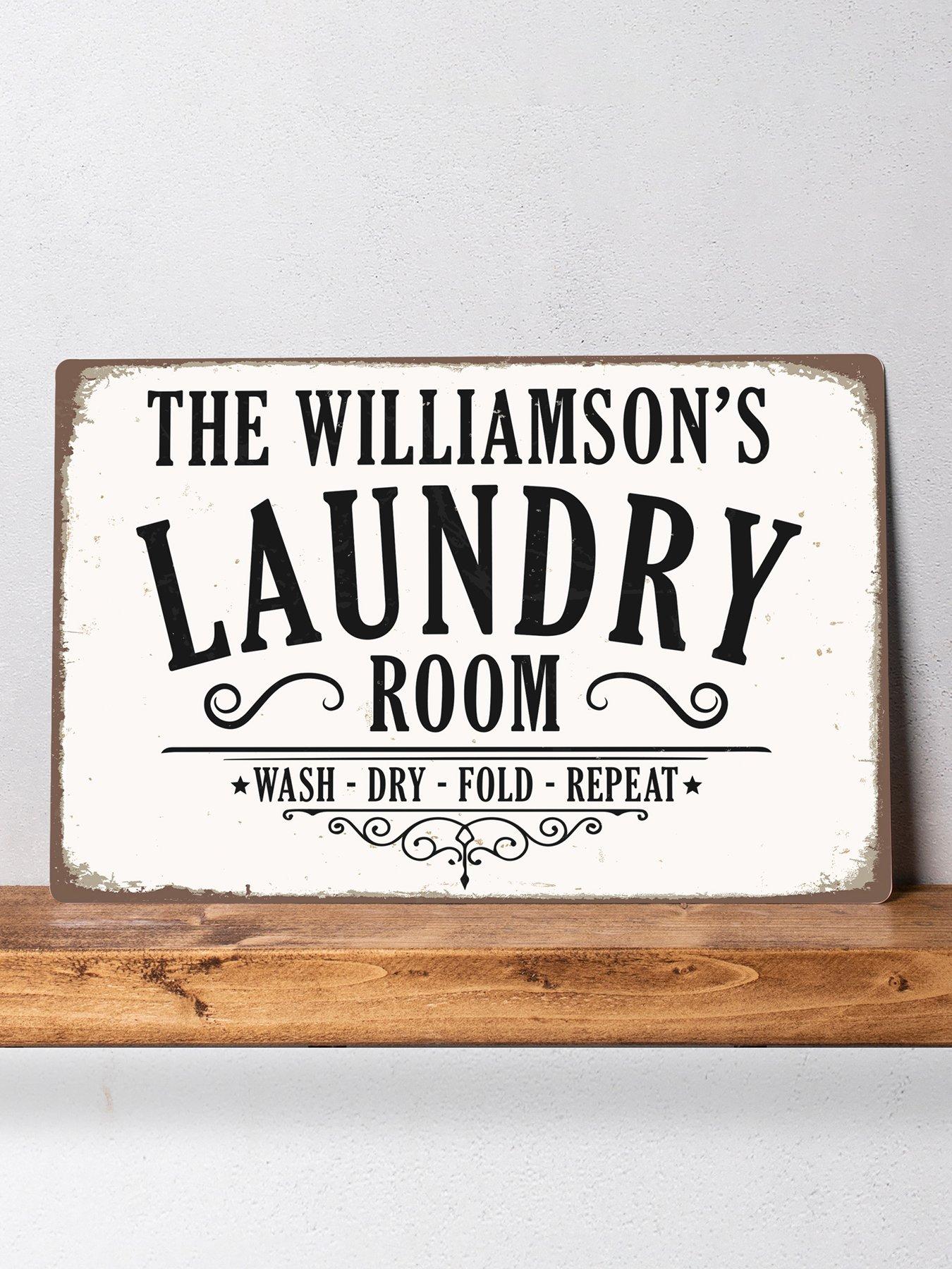  image of love-abode-personalised-laundry-room-sign