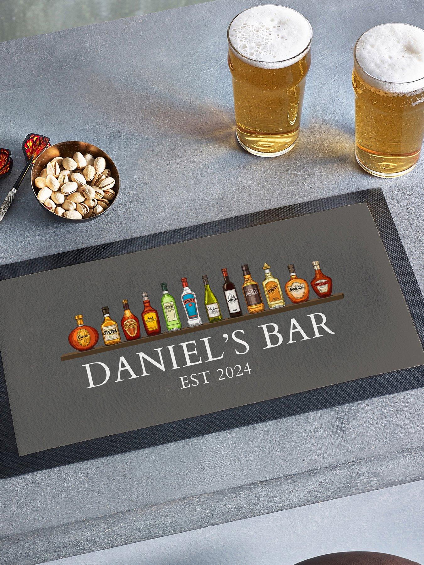  image of love-abode-personalised-spirit-bar-mat