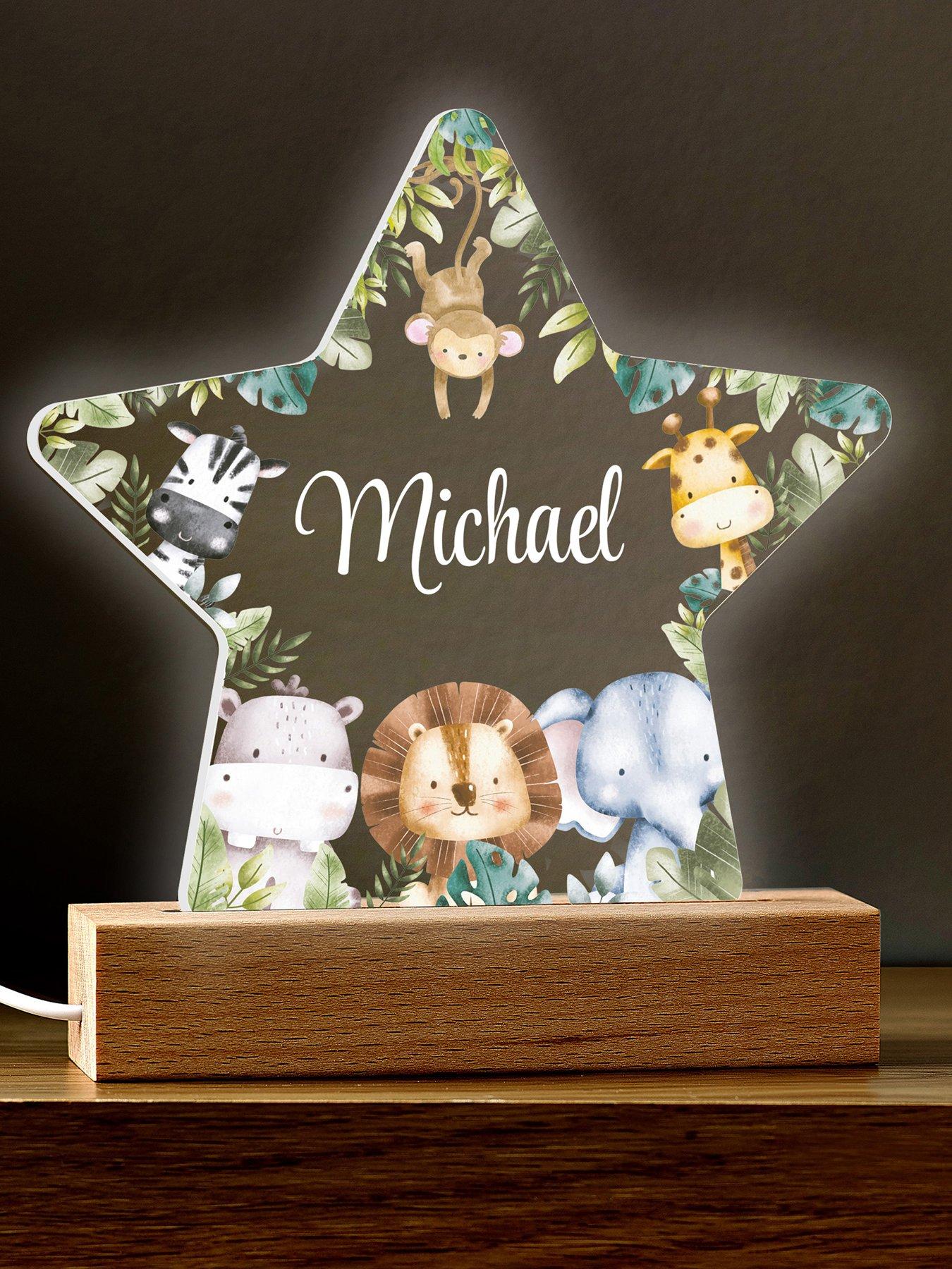 Image 1 of 3 of Love Abode Personalised Zoo Night Light - LED Lighting