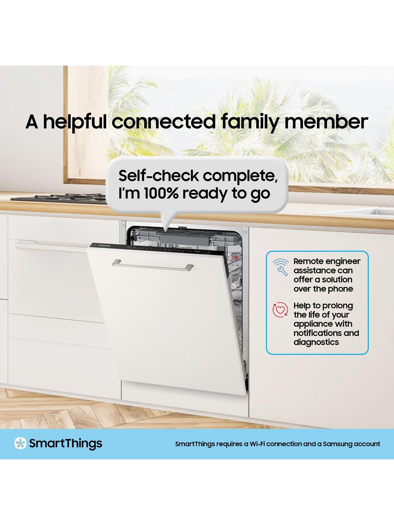  image of samsung-series-6-dw60dg760fslu4-freestanding-60cm-dishwasher-with-water-jet-clean-amp-smart-things-14-place-settings-dark-silver