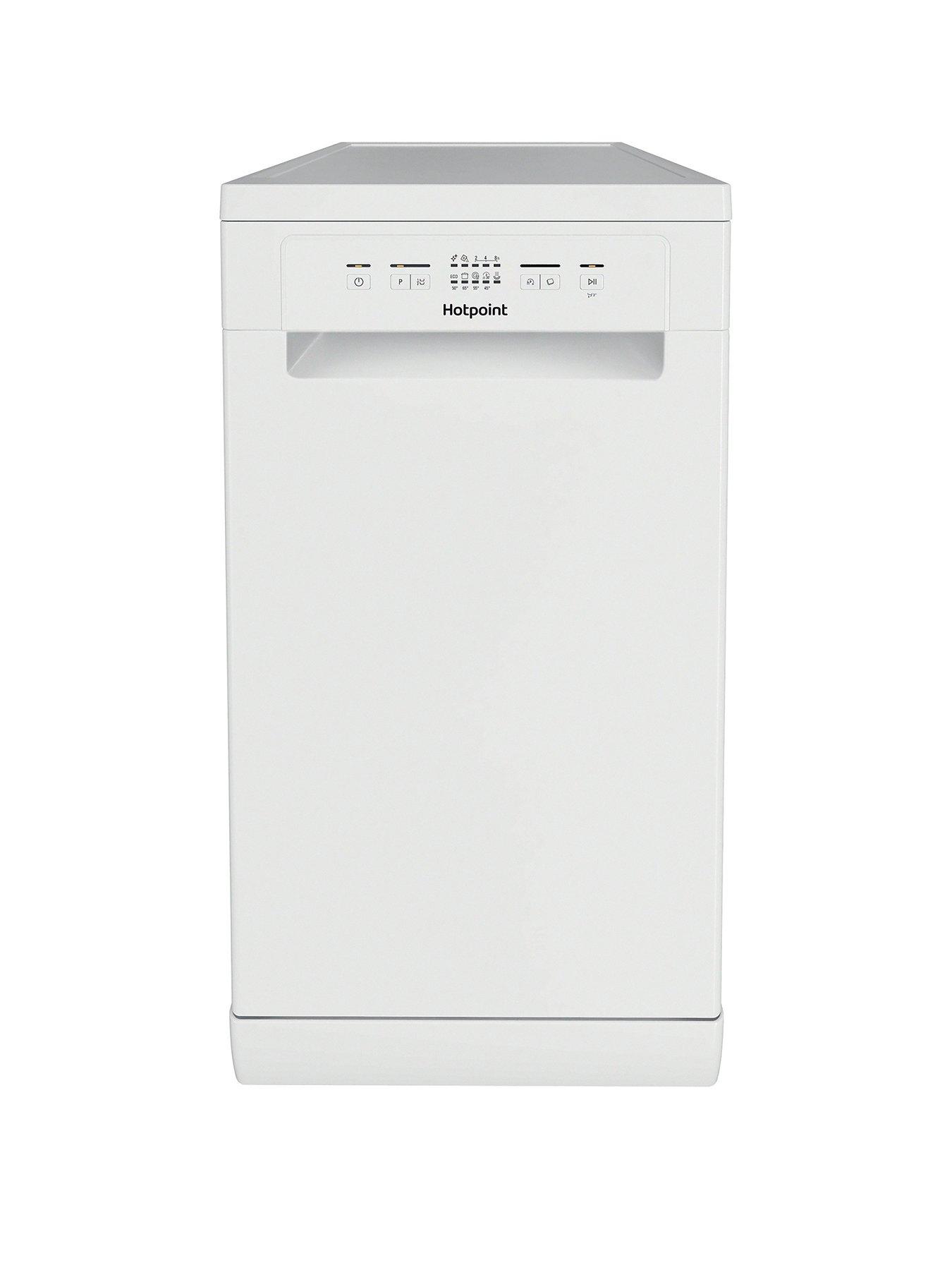 undefined HP2FE10CS90WUK Freestanding Slimline Dishwasher - White