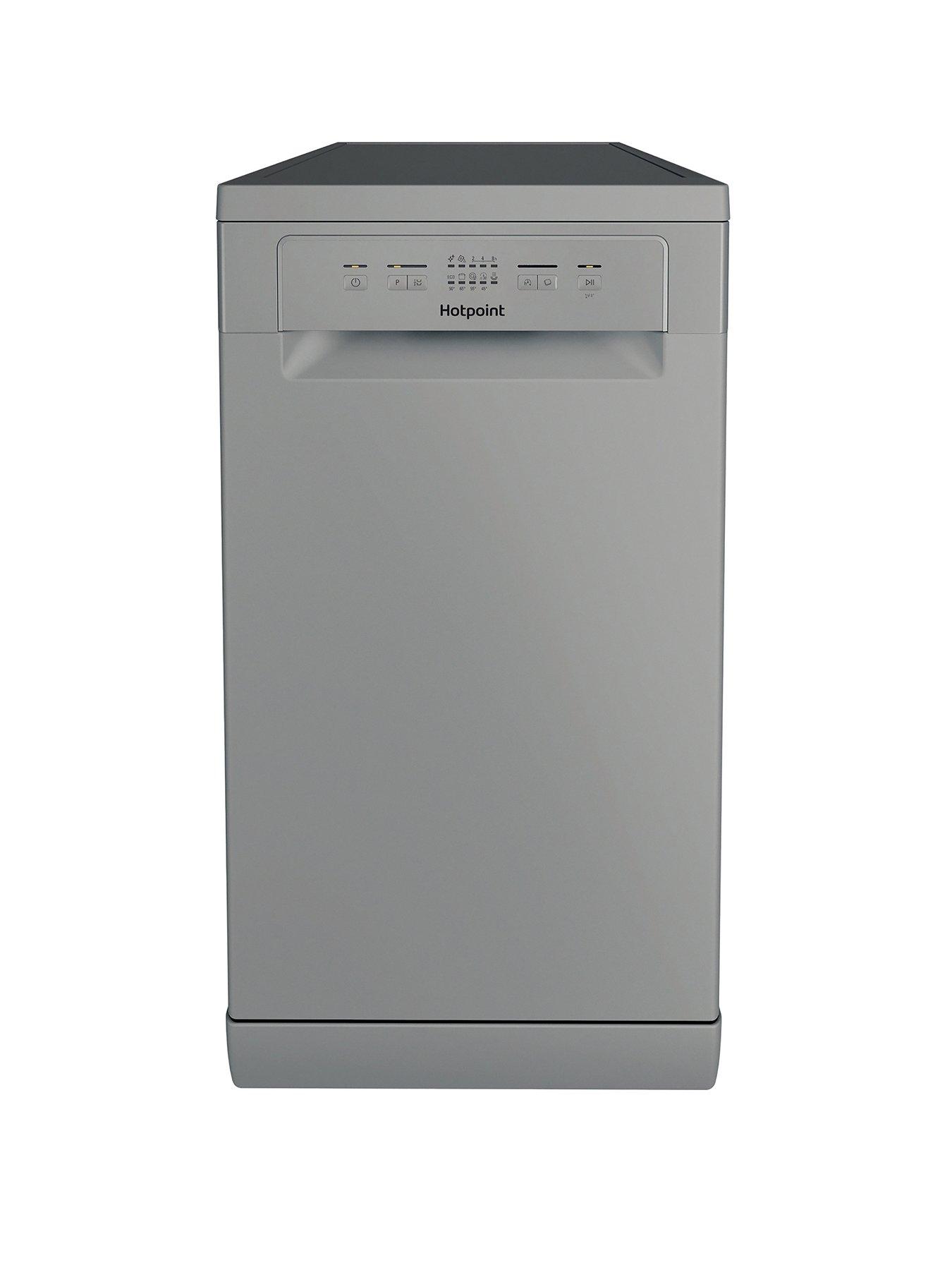 undefined HP2FE10CS90SUK Freestanding Slimline Dishwasher - Silver