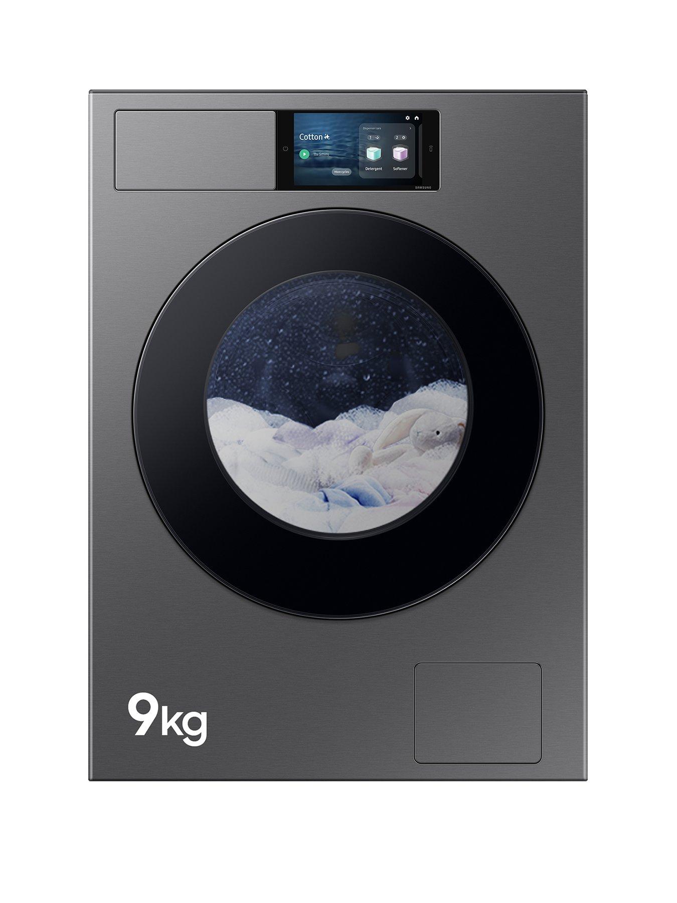 Samsung Series 9 AI Home WF90F09C4SU1 9kg Load 1400rpm Spin Smart Washing Machine - Dark Silver