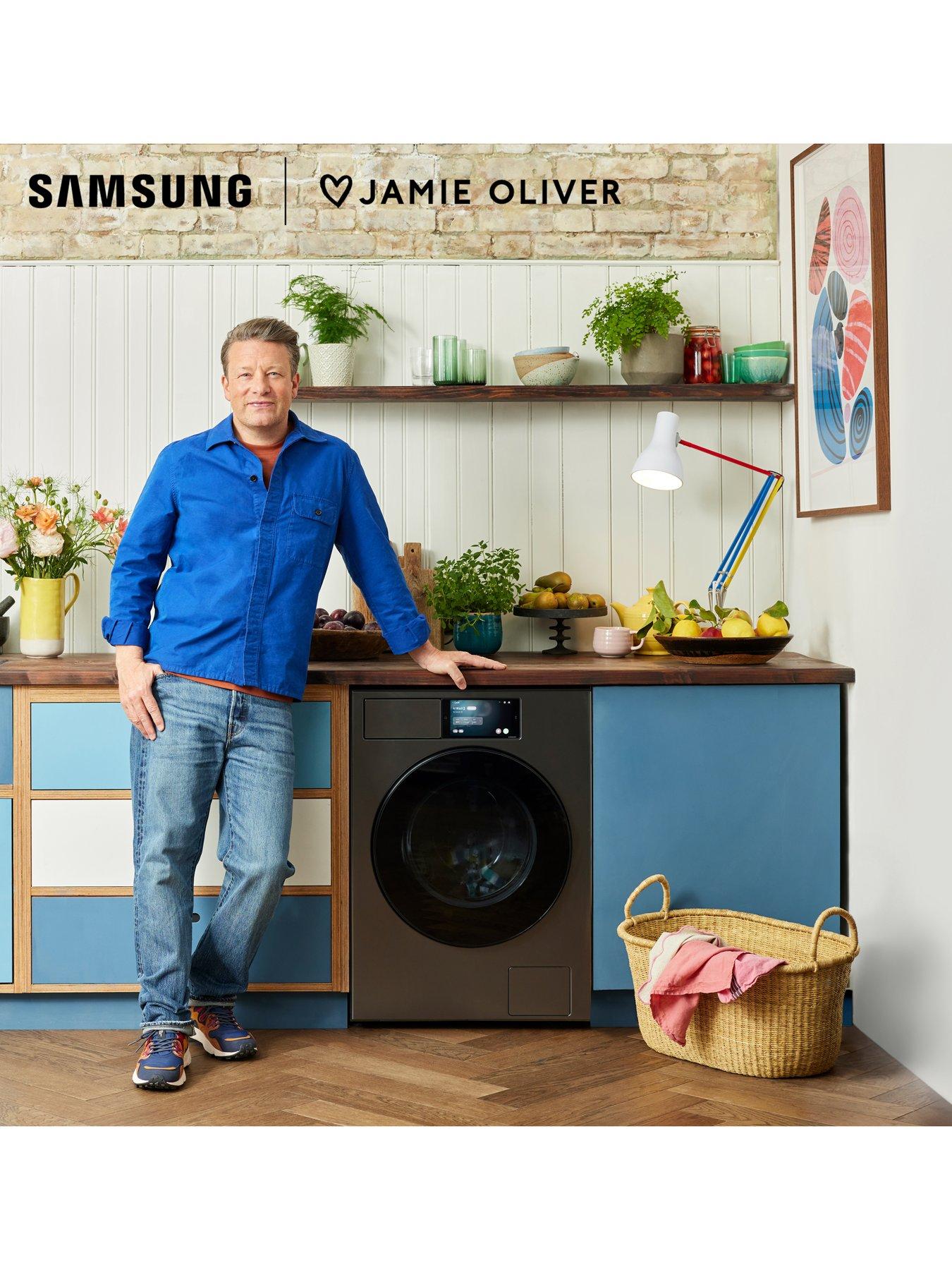  image of samsung-series-9-ai-home-wf90f09c4su1-9kg-load-1400rpm-spin-smart-washing-machine-dark-silver