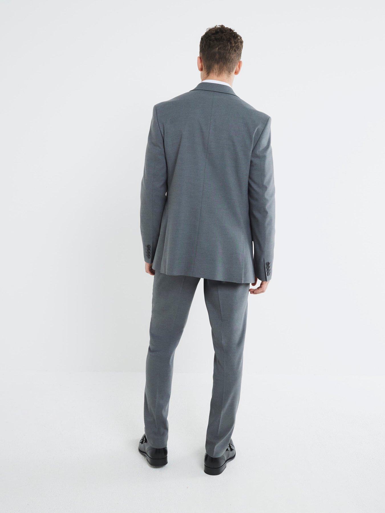 Image 2 of 4 of River Island Tailored Kez Suit Trousers - Grey