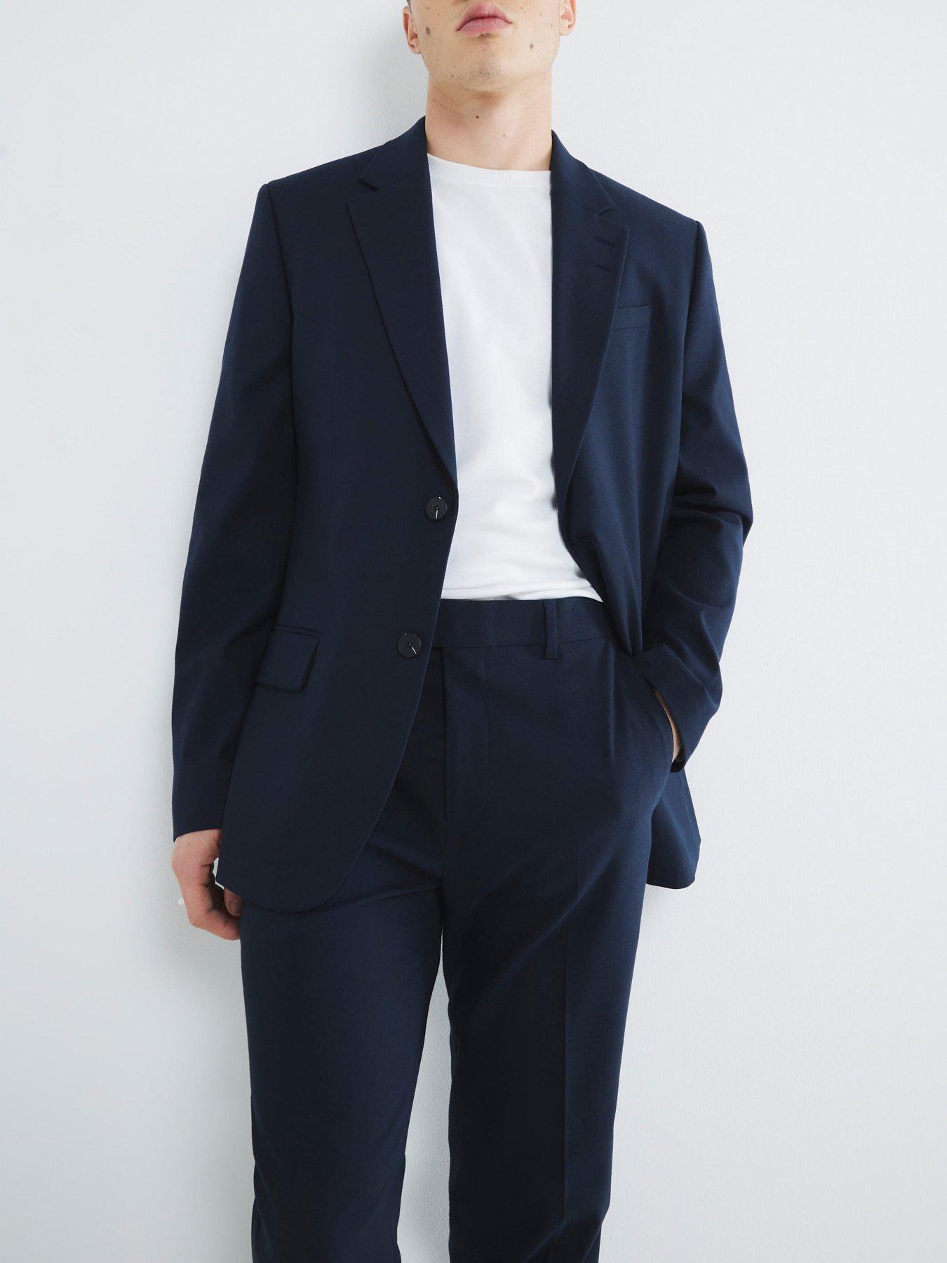 River Island Tailored Kez Suit Trousers - Navy