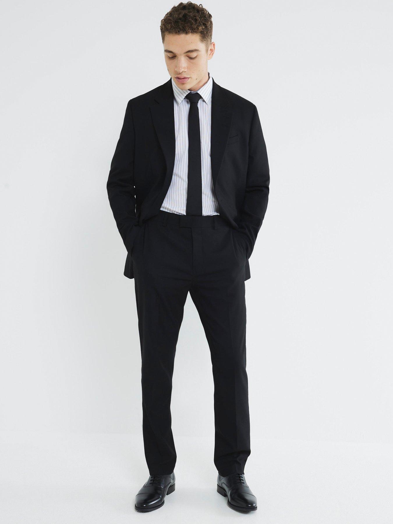  image of river-island-tailored-kez-suit-trousers-black