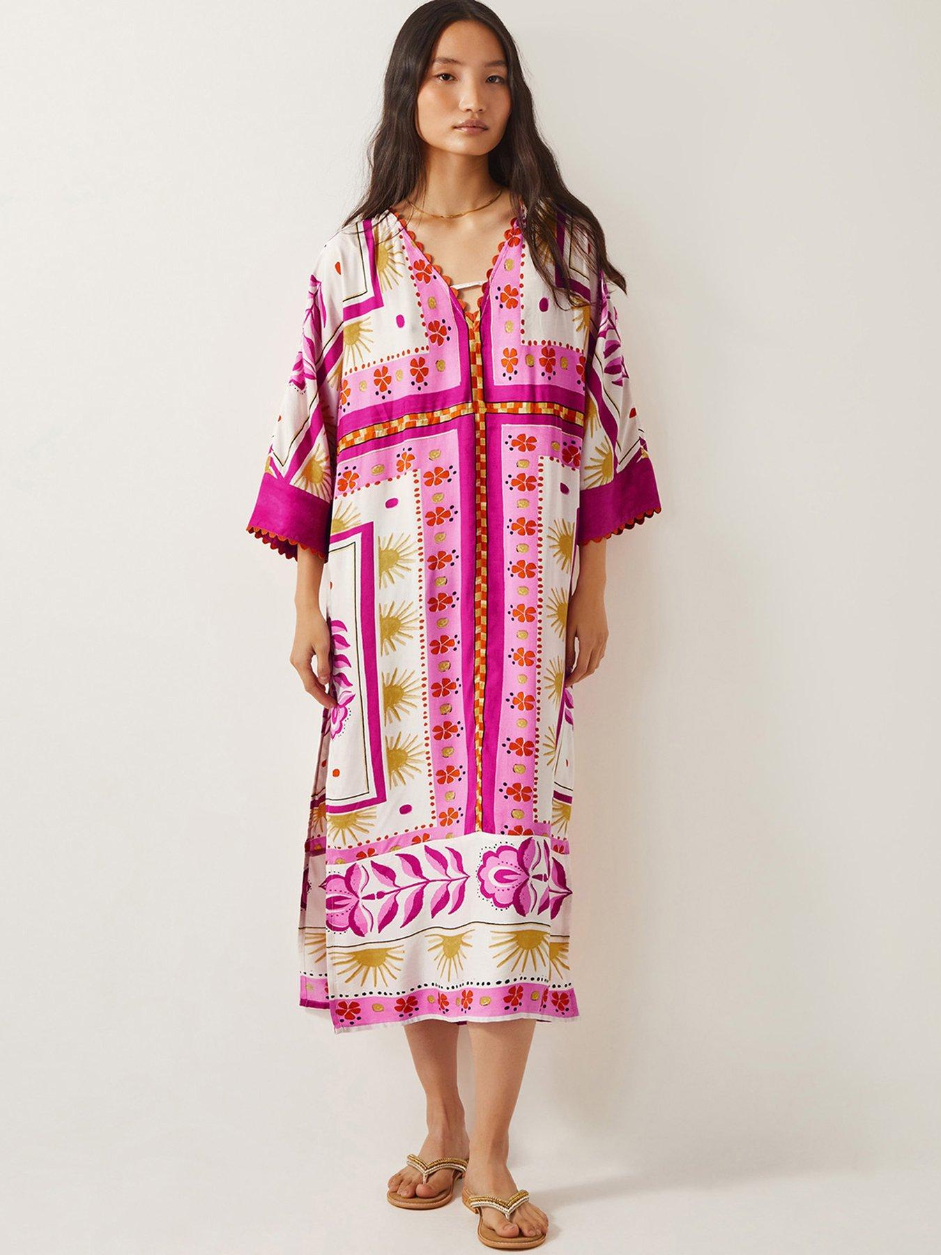 undefined Tina Maxi Kaftan - Pink