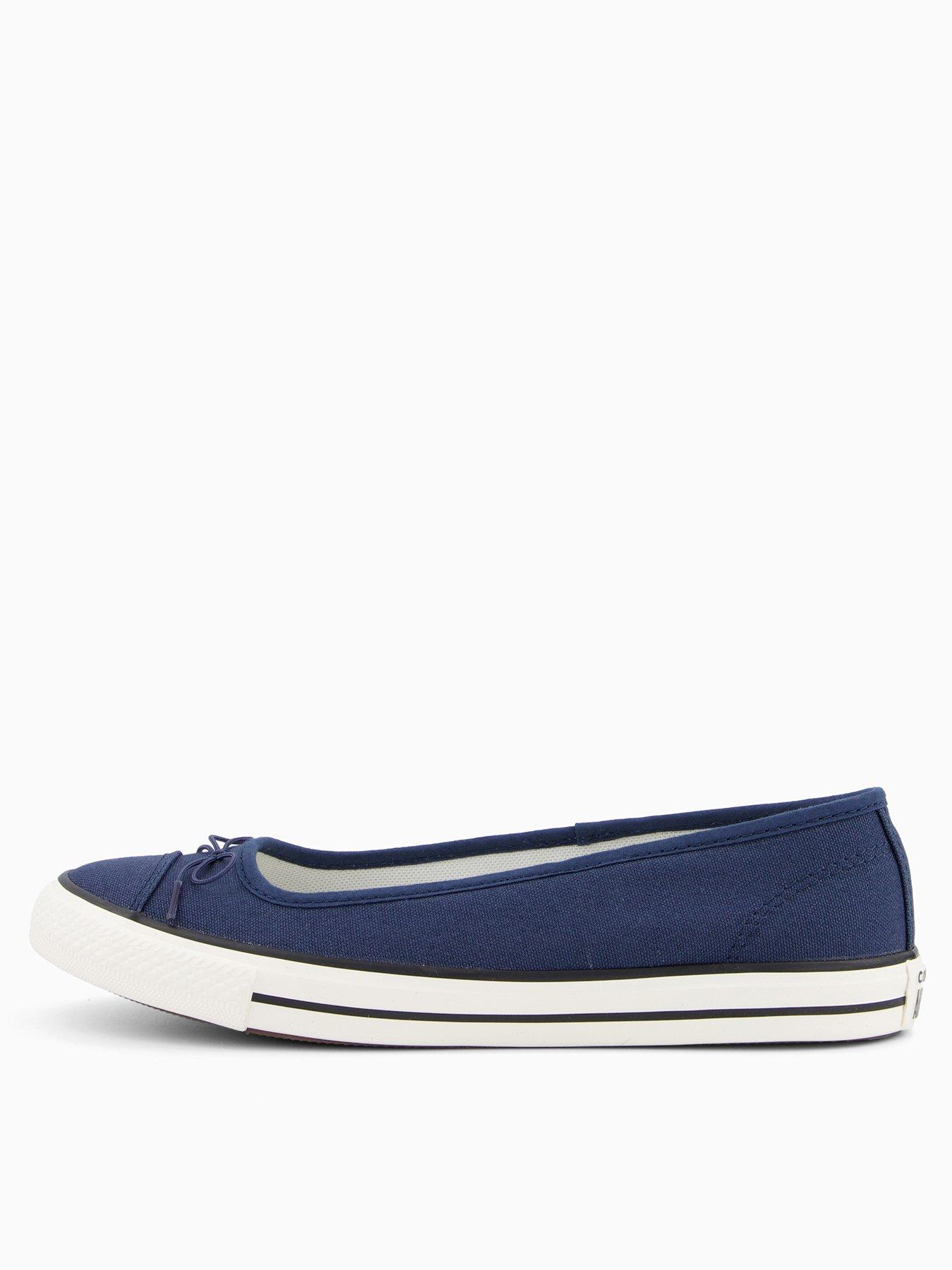 Converse Girls Dainty Ballerina Slip-Ons - Navy