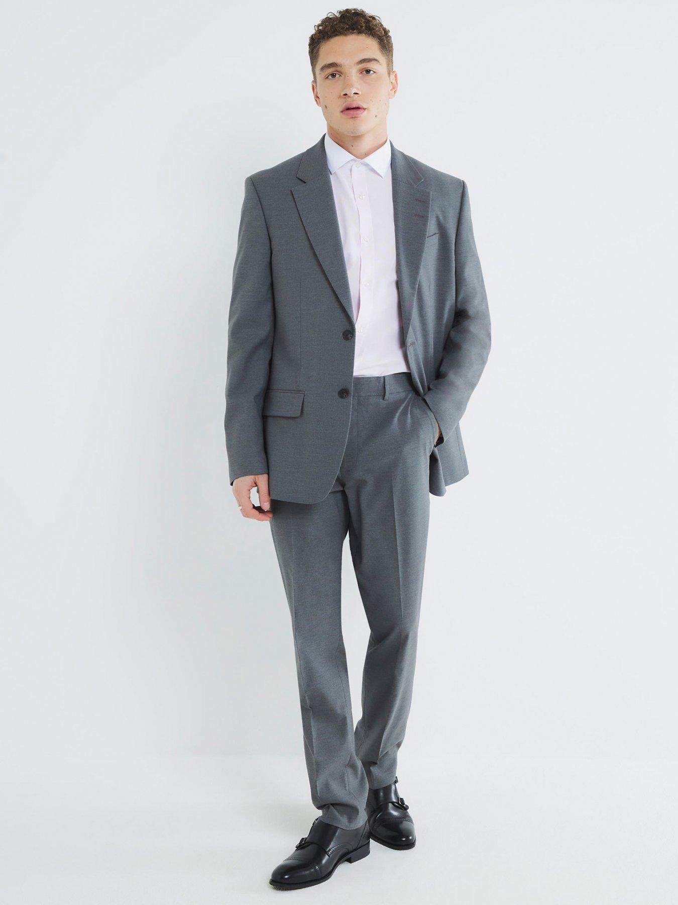 River Island Tailored Kez Suit Jacket - Grey