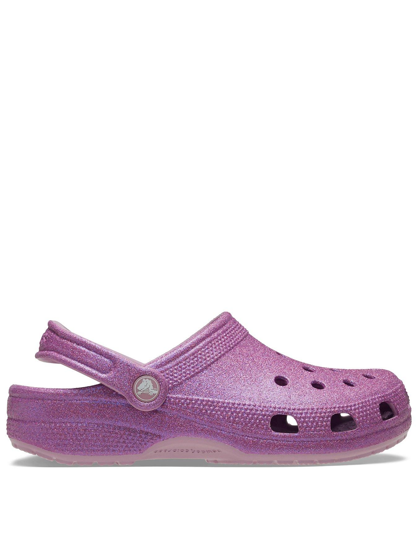 Image 1 of 6 of Crocs Classic Iridescent Glitter Clog - Purple