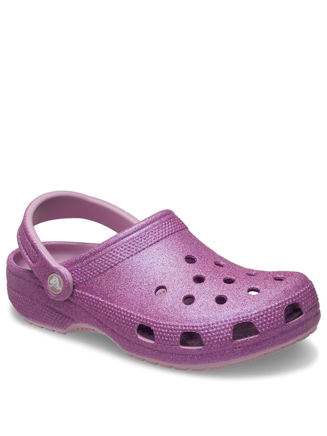 Image 2 of 6 of Crocs Classic Iridescent Glitter Clog - Purple