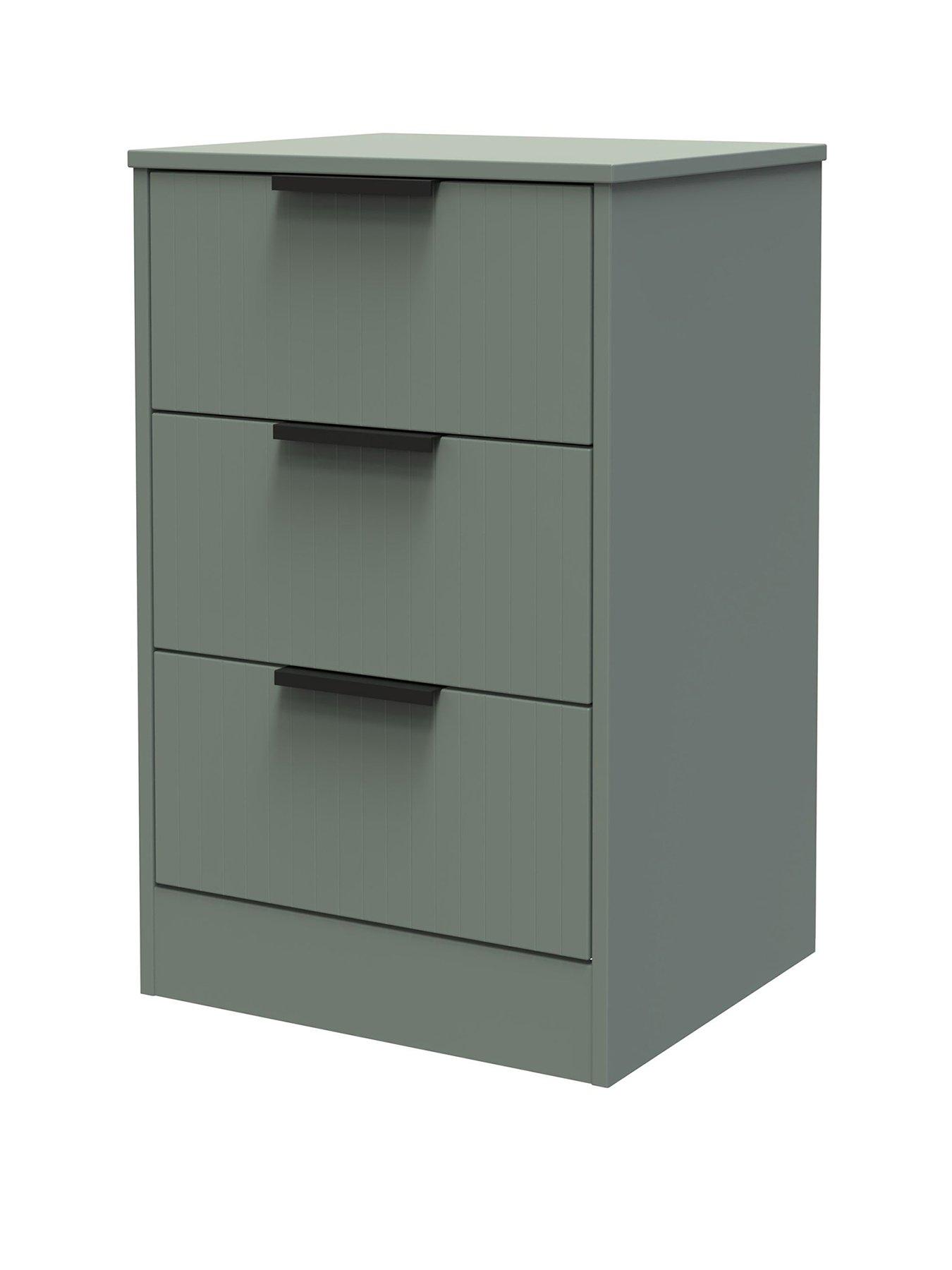  image of swift-nevada-ready-assemblednbsp3-drawer-bedside-chest-green