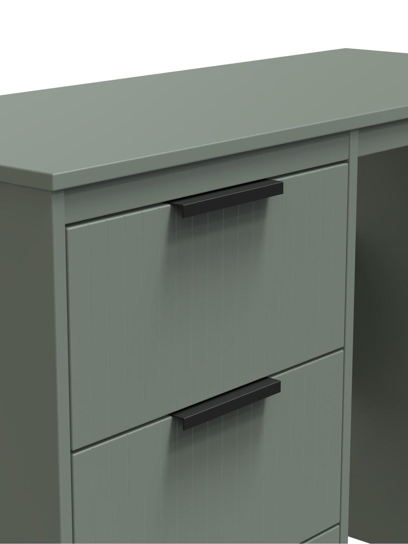  image of swift-nevada-ready-assemblednbsp3-drawer-deskdressing-table-green