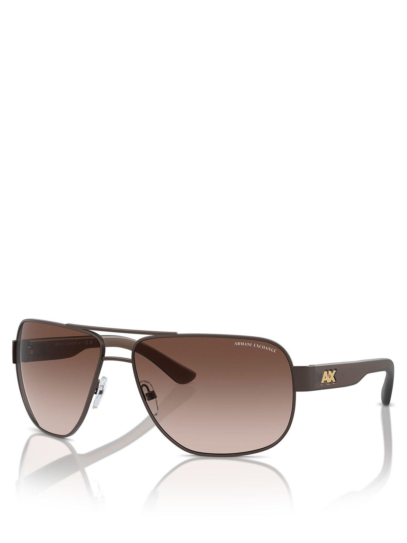 Armani Exchange 0Ax2012S Pilot Sunglasses- Brown