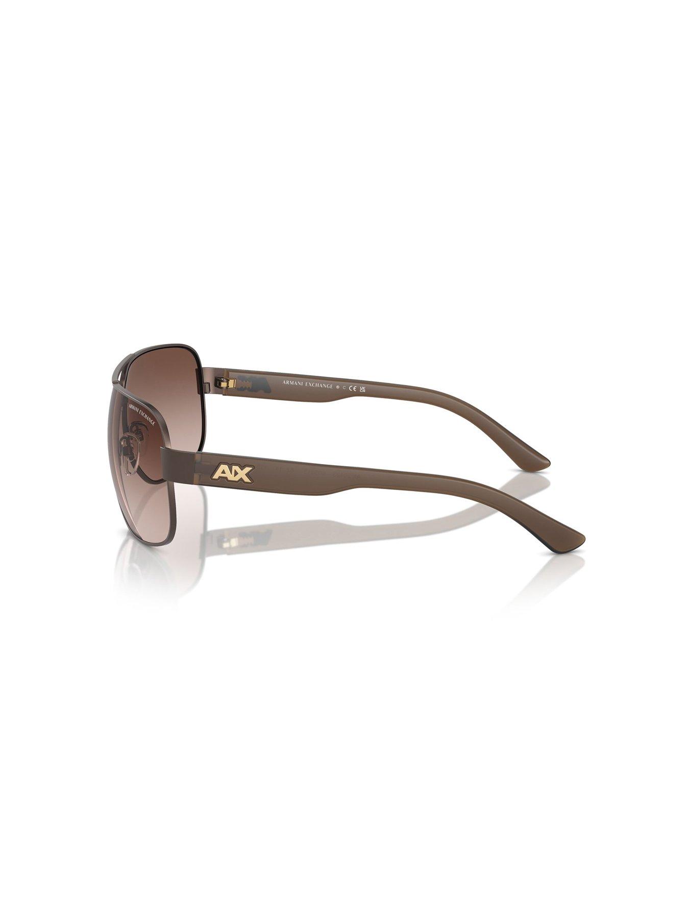  image of armani-exchange-0ax2012s-pilot-sunglasses--brown